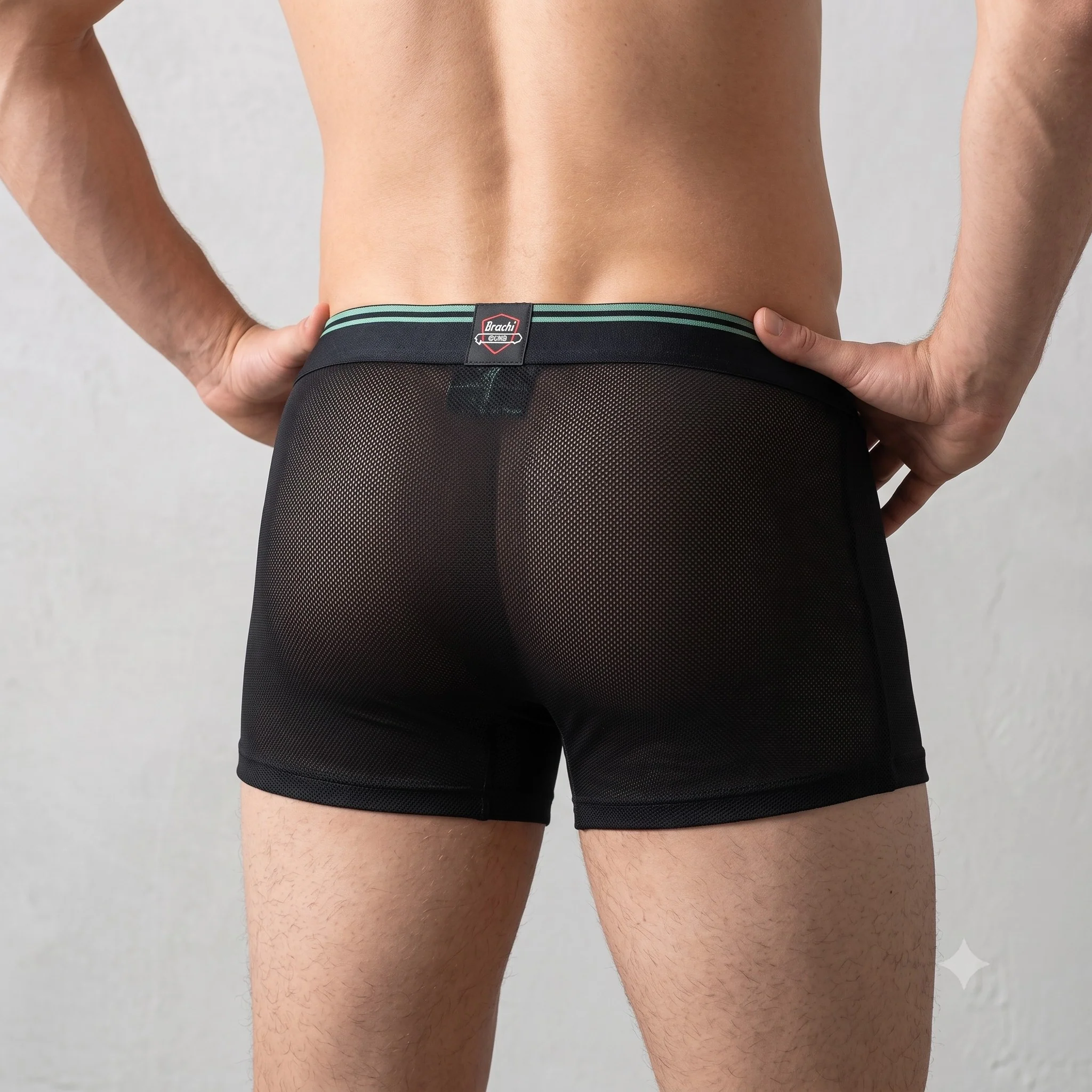 Black Net Men Underwear - No Ride Up - Image 2