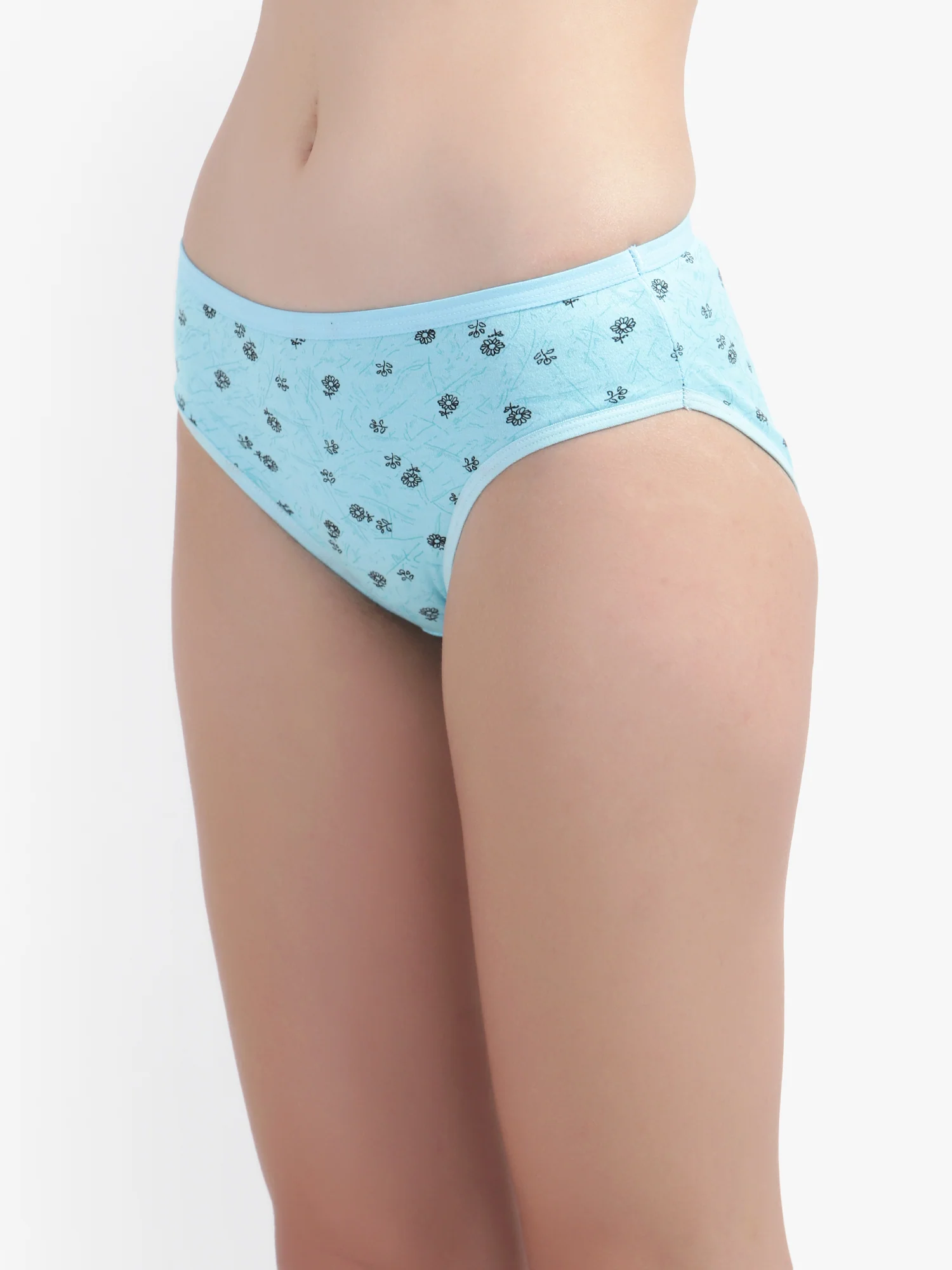 Blue Printed Cotton Panties for Women No ride up - Image 6