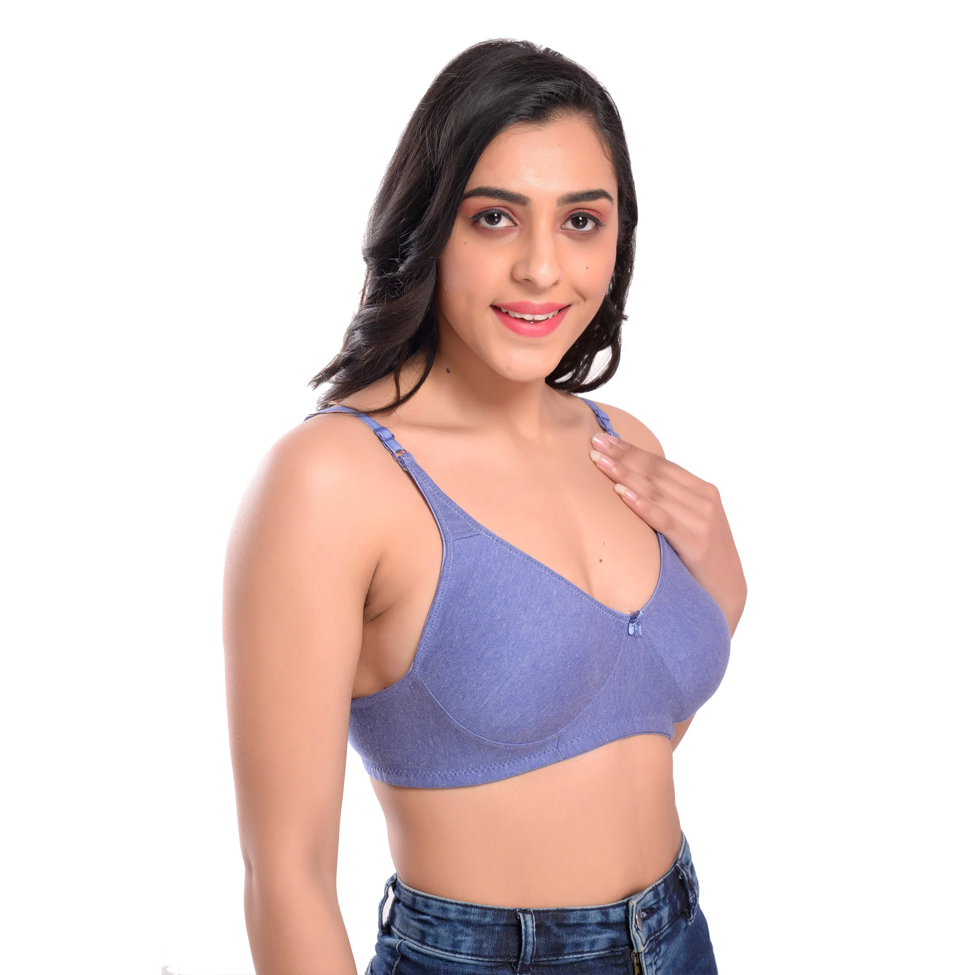 Blue T-shiirt Bra for women - Image 3