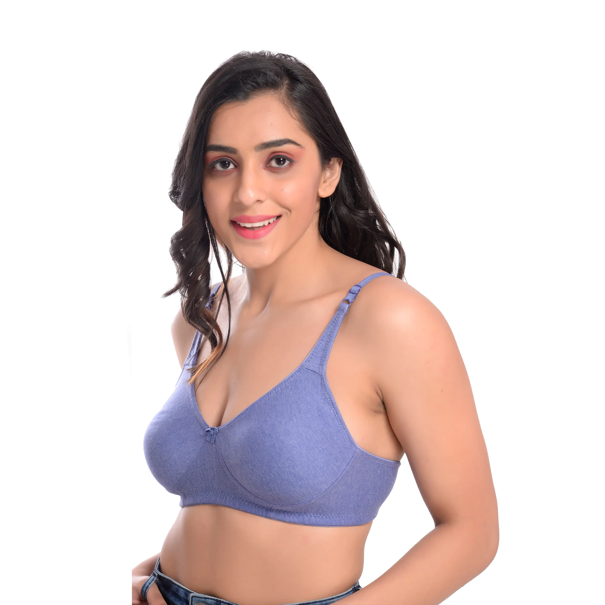 Blue T-shiirt Bra for women - Image 4