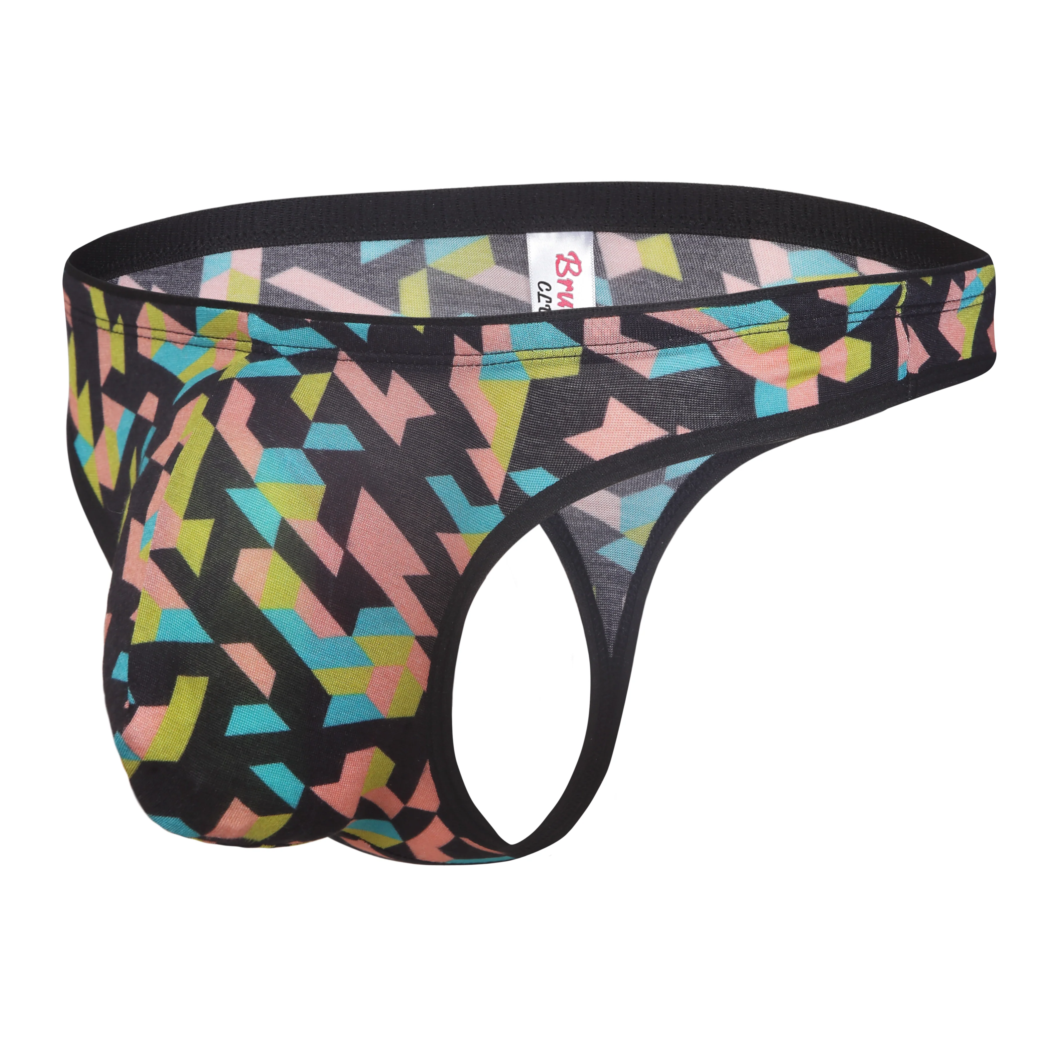 Bruchi Club Argyle Printed Micro Modal Men's Thongs - Image 3