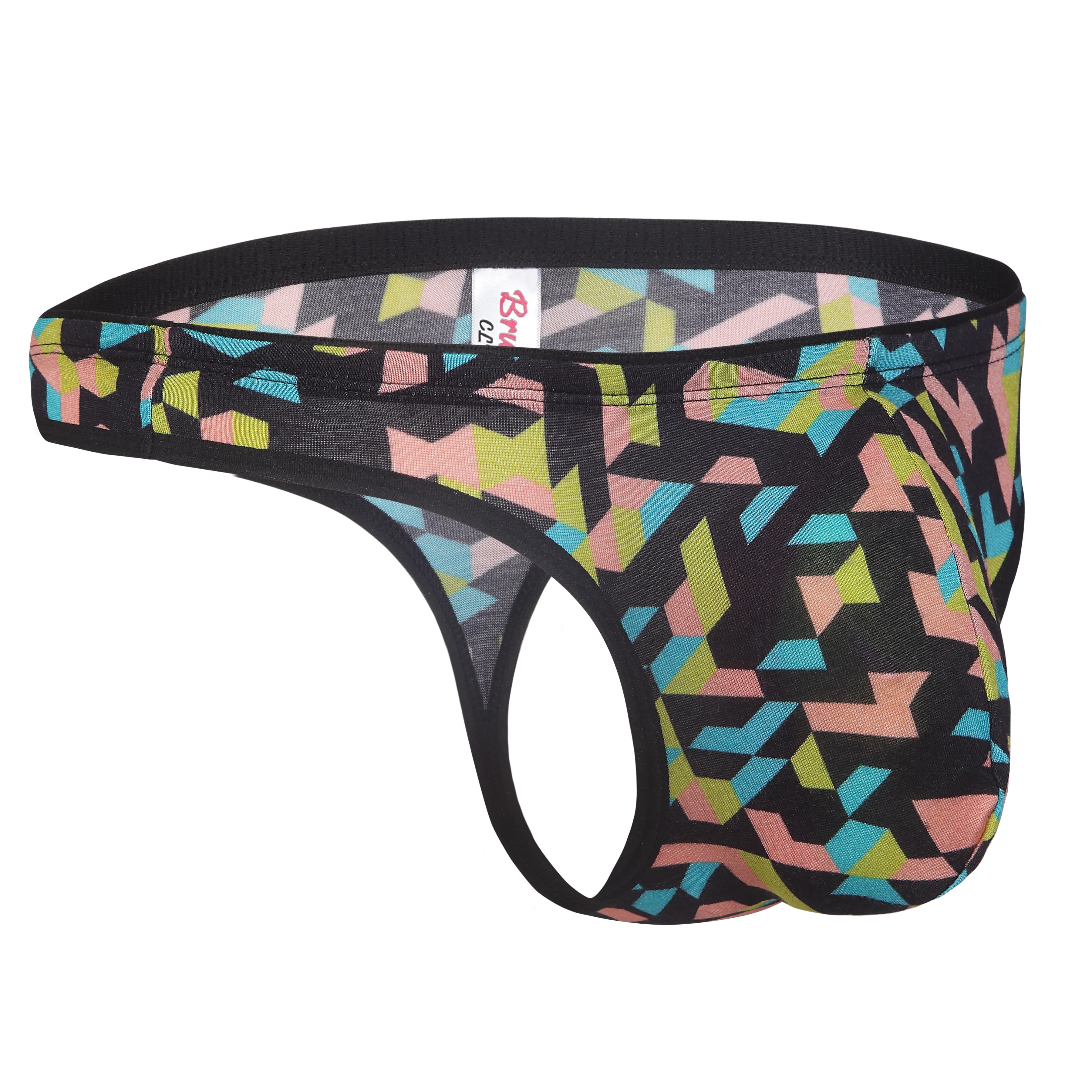 Bruchi Club Argyle Printed Micro Modal Men's Thongs - Image 4