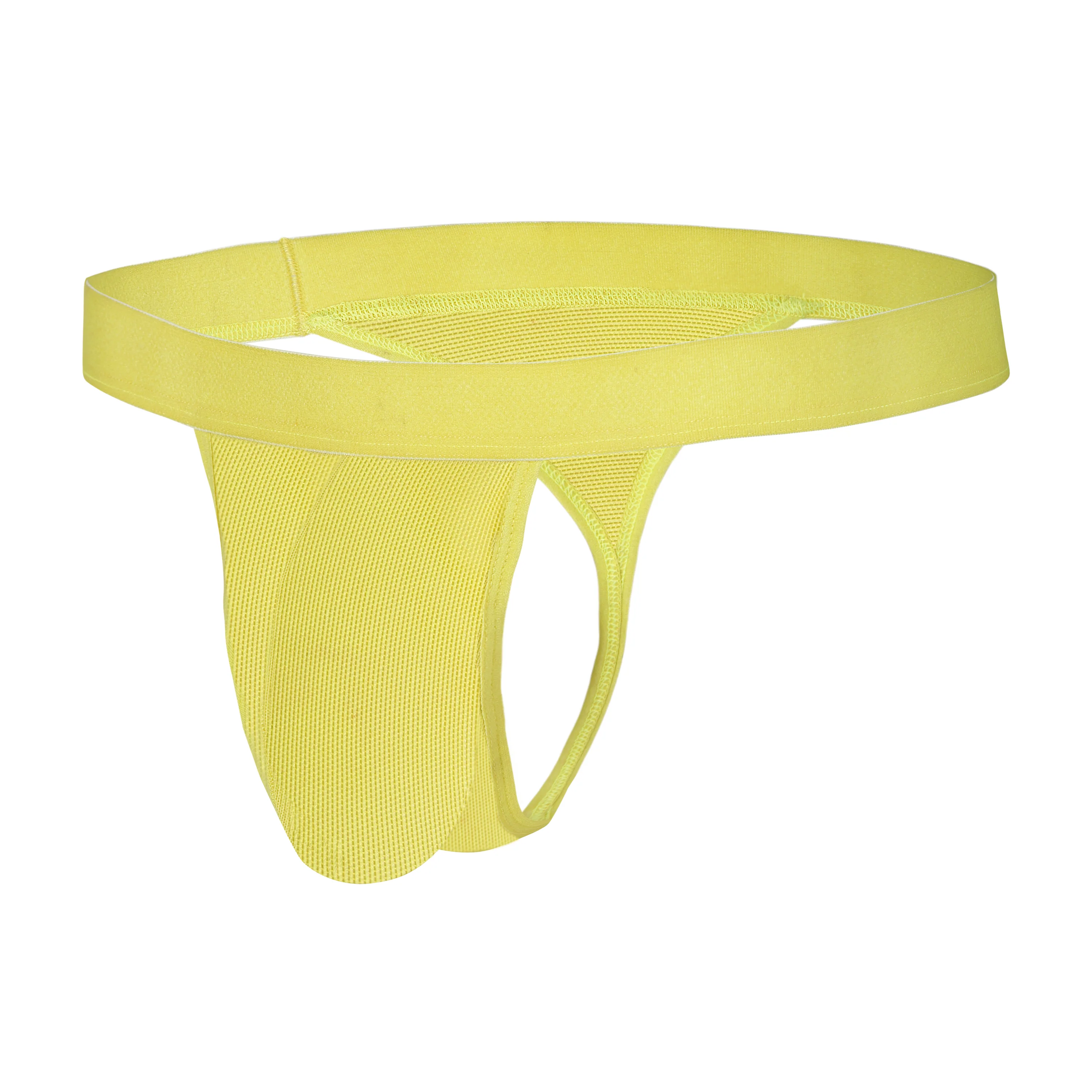 Bruchi Club Side String Daisy Yellow See Through Mens Thong - Image 3