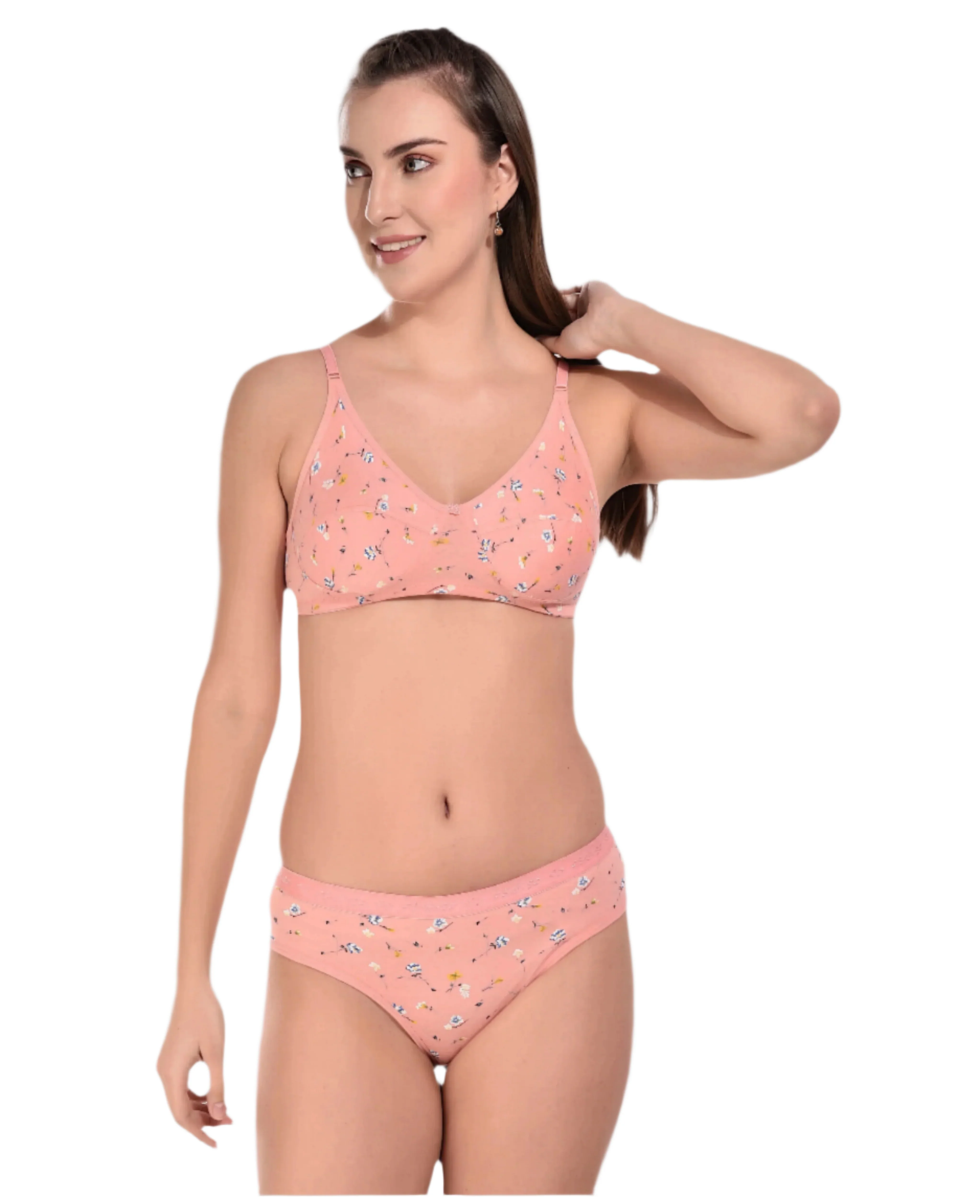 Bruchi Club Pink Floral Bra Panty Set