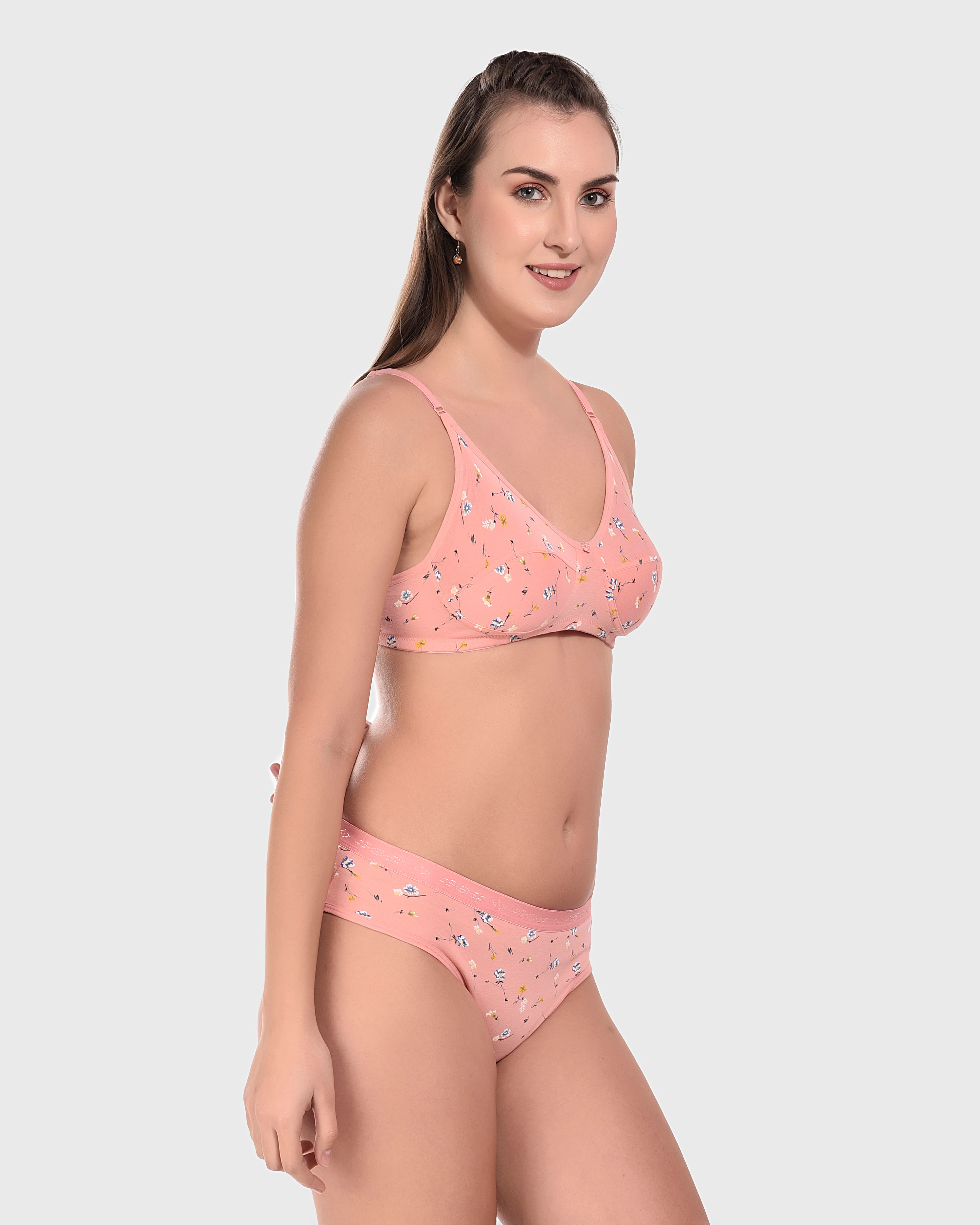 Bruchi Club Pink Floral Bra Panty Set - Image 2