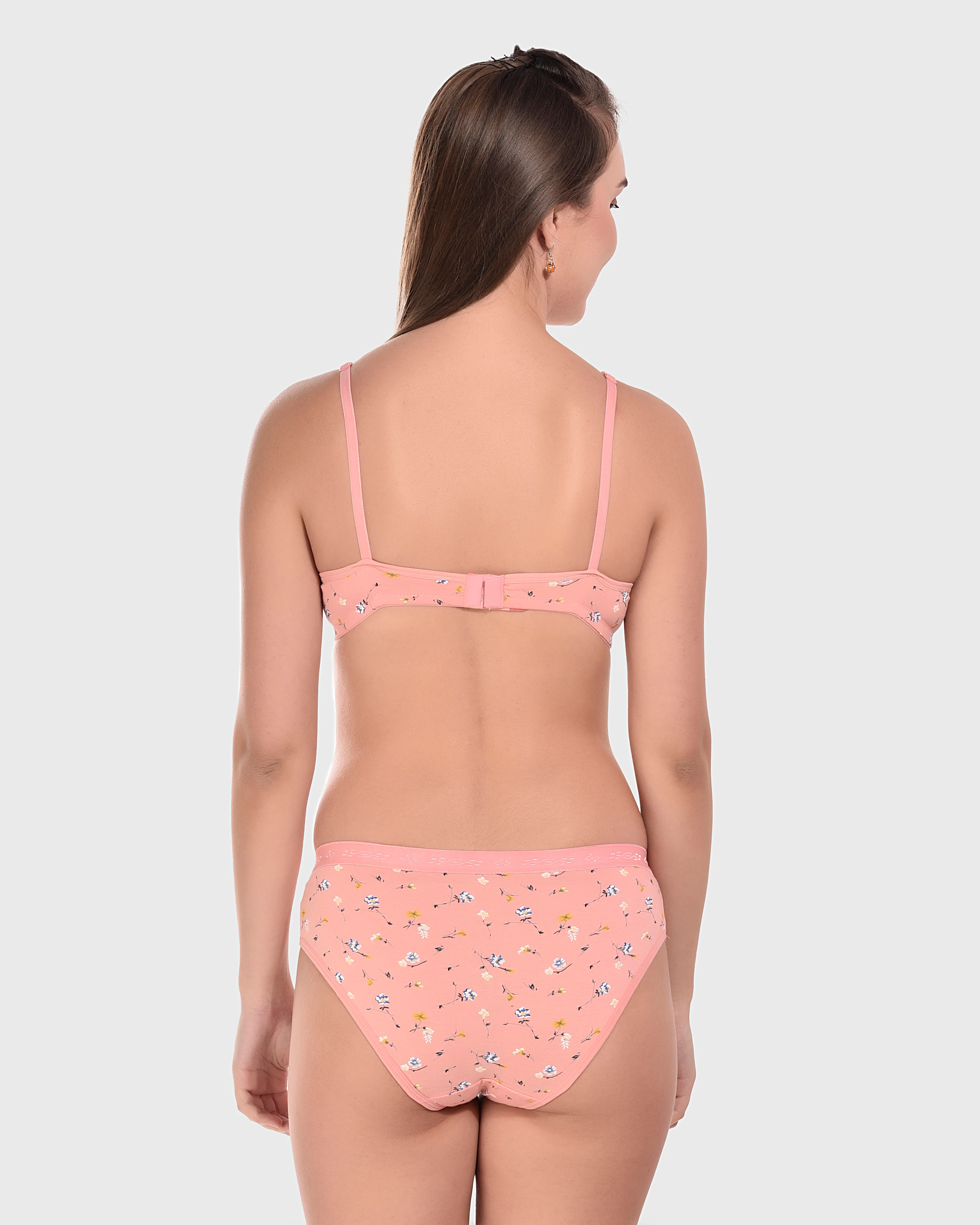 Bruchi Club Pink Floral Bra Panty Set - Image 3