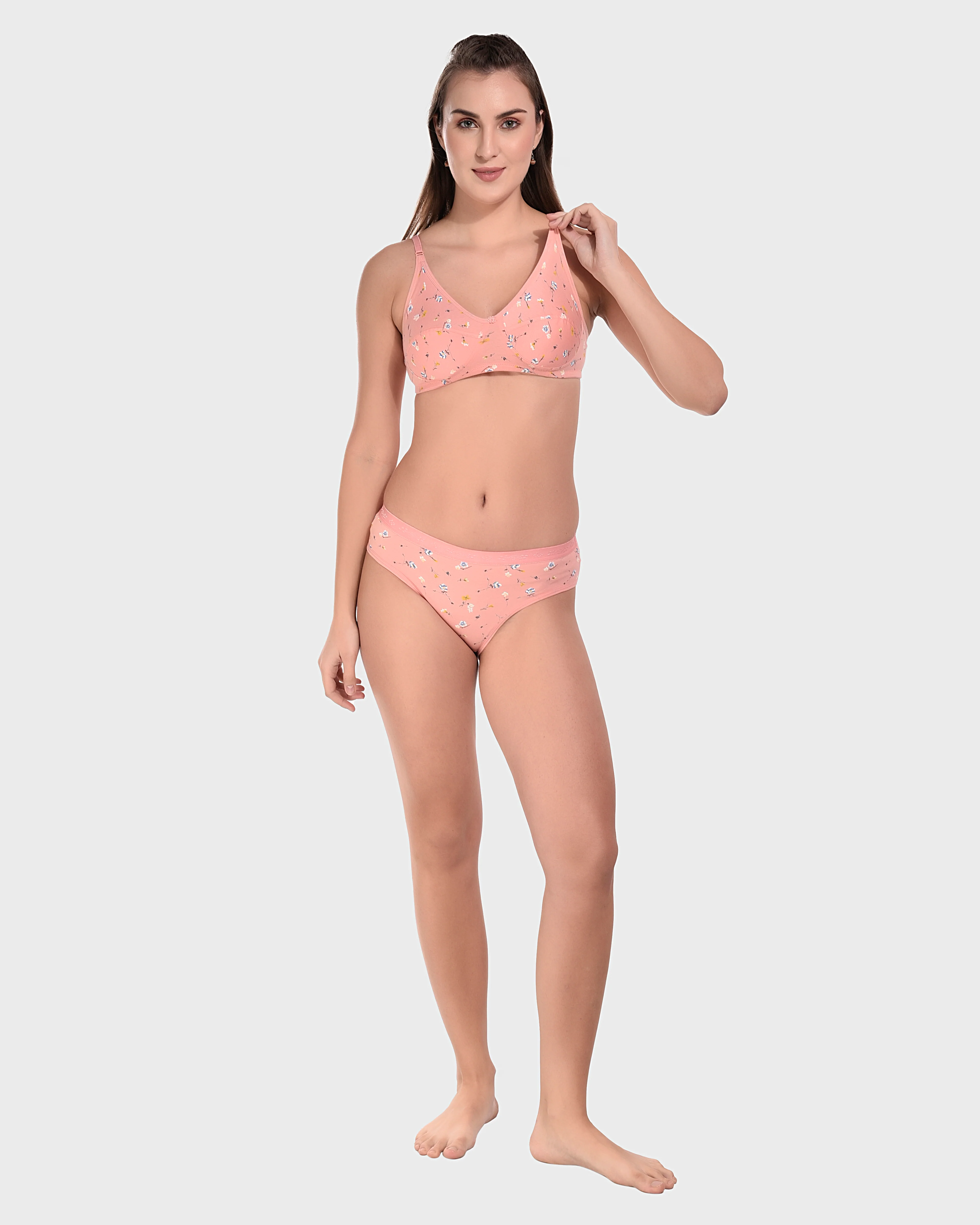 Bruchi Club Pink Floral Bra Panty Set - Image 5