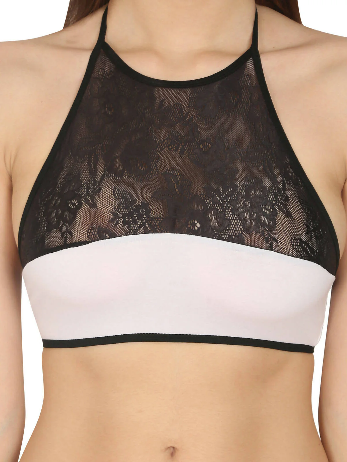 Fabura halter neck White & Black Lingerie Set - Image 4