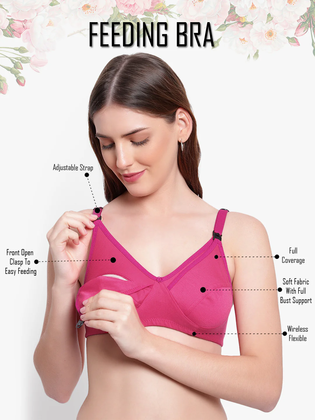 Feeding Bra | Non-Padded, Non-Wired, Cotton Comfort for Nursing Moms - Image 2