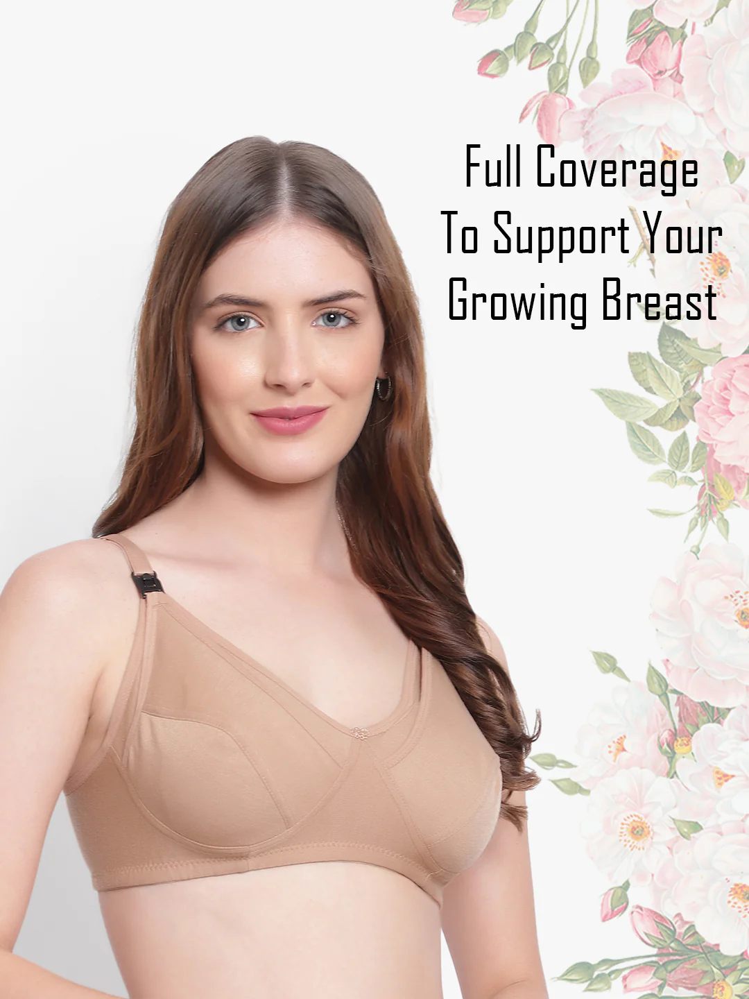 Sandalwood Non-Padded Non-Wired Cotton Feeding Bra - Image 4