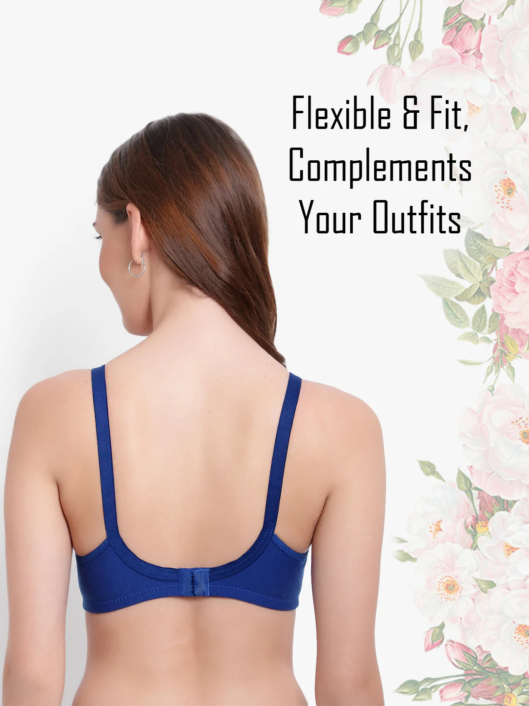 Blue Non-Padded Non-Wired Cotton Feeding Bra - Image 5
