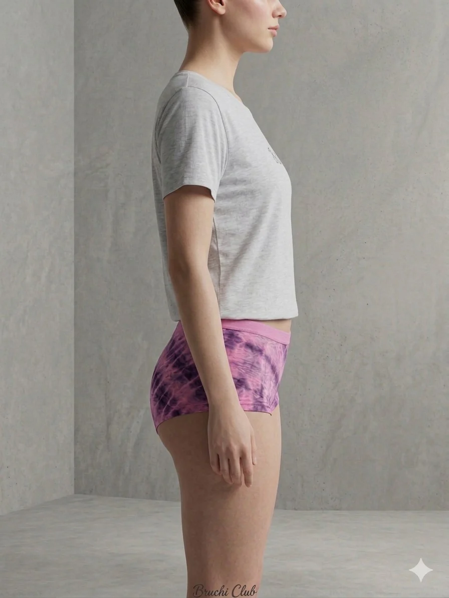 Purple Tie-dye Print Bamboo Women Panty Boy Log - Image 3