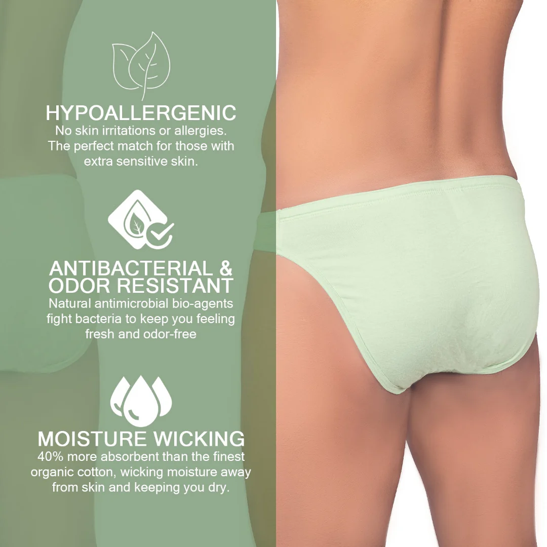 Men’s Briefs – Sea Green Micro Modal | Soft, Breathable & Supportive - Image 2