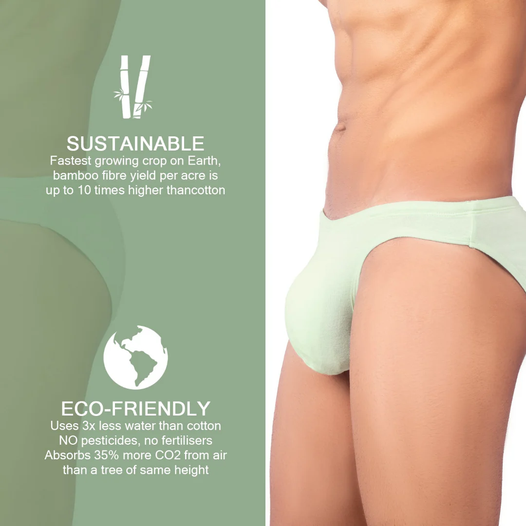 Men’s Briefs – Sea Green Micro Modal | Soft, Breathable & Supportive - Image 4