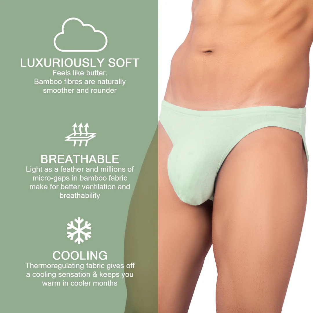 Men’s Briefs – Sea Green Micro Modal | Soft, Breathable & Supportive - Image 5