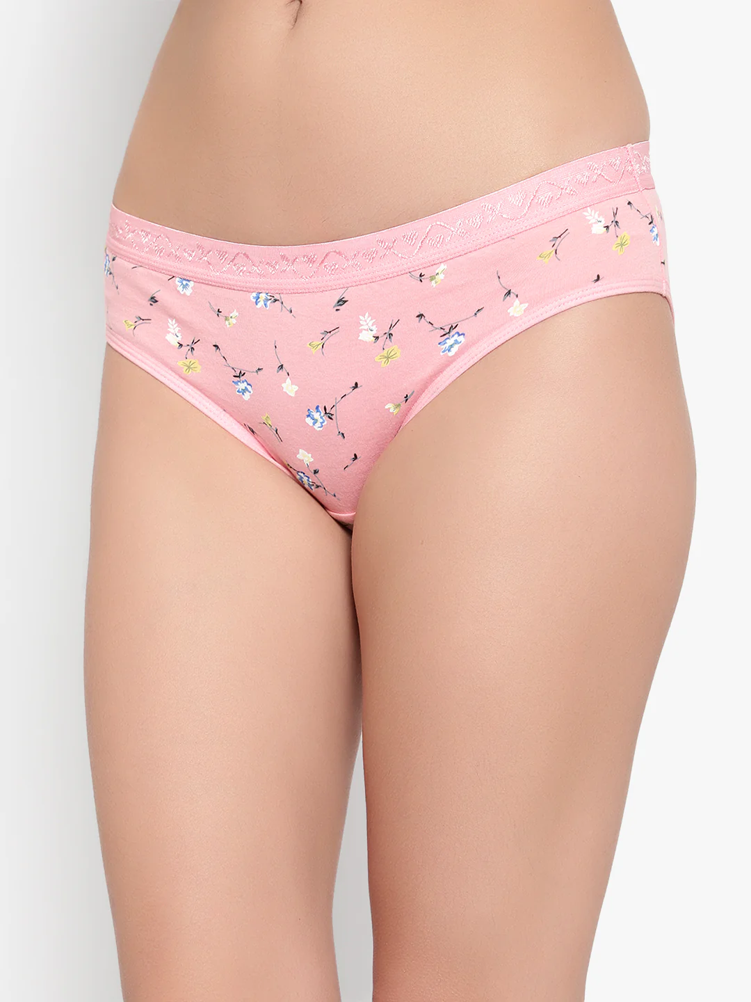 Bruchi Club Women Pink Floral Printed Cotton Low Waist Hipster Panty - Image 5