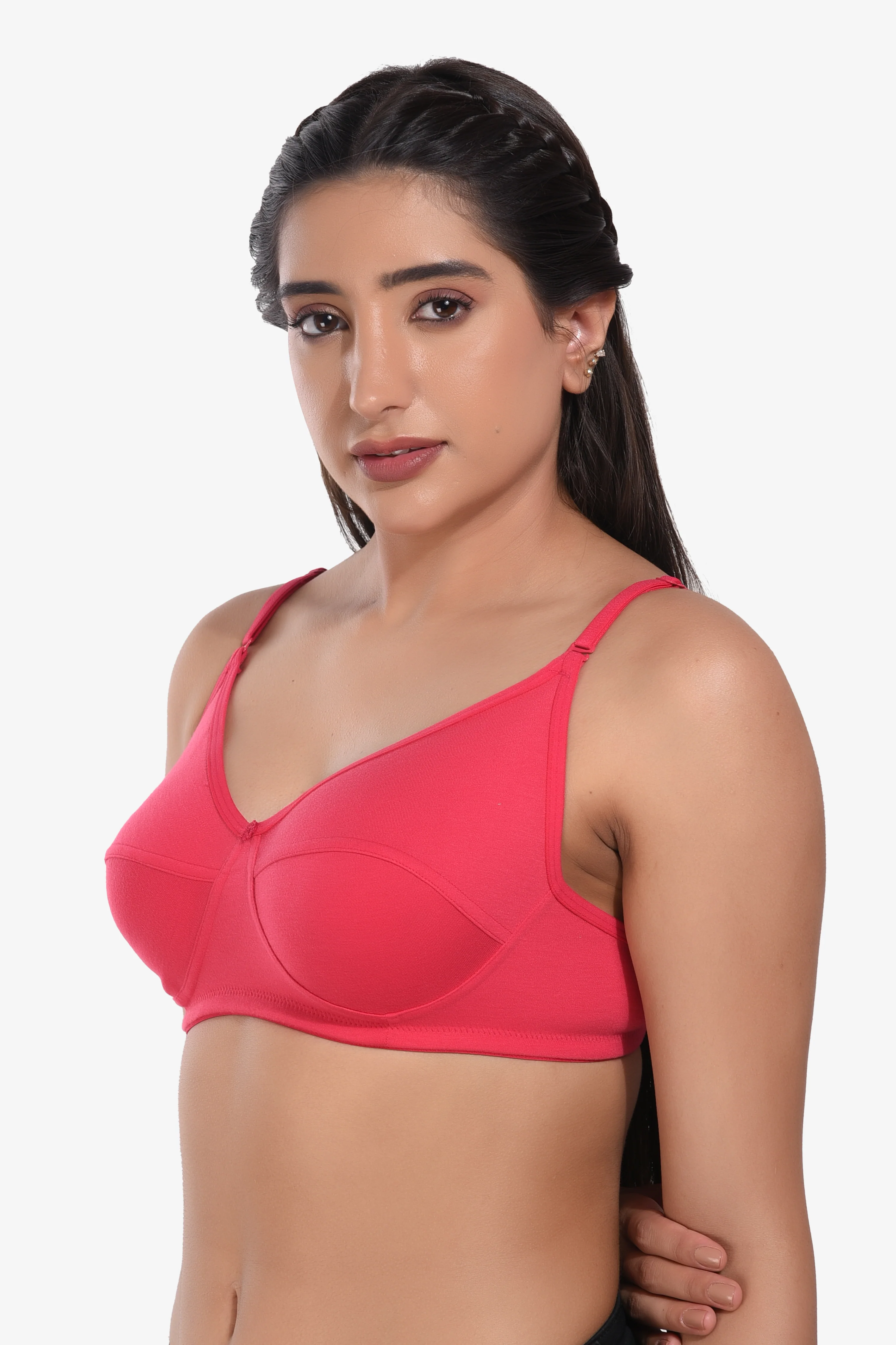 Manvi Women Non Padded Pink Everyday Bra - Image 2