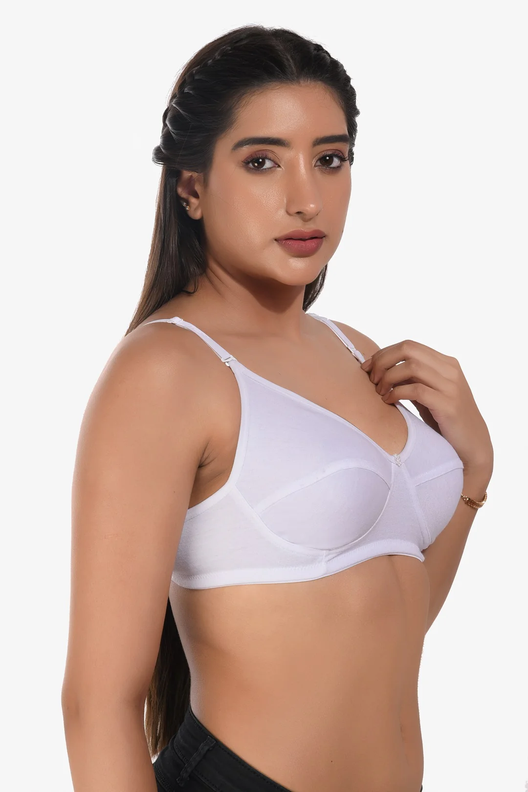 Manvi Women Non Padded White Everyday Bra - Image 3