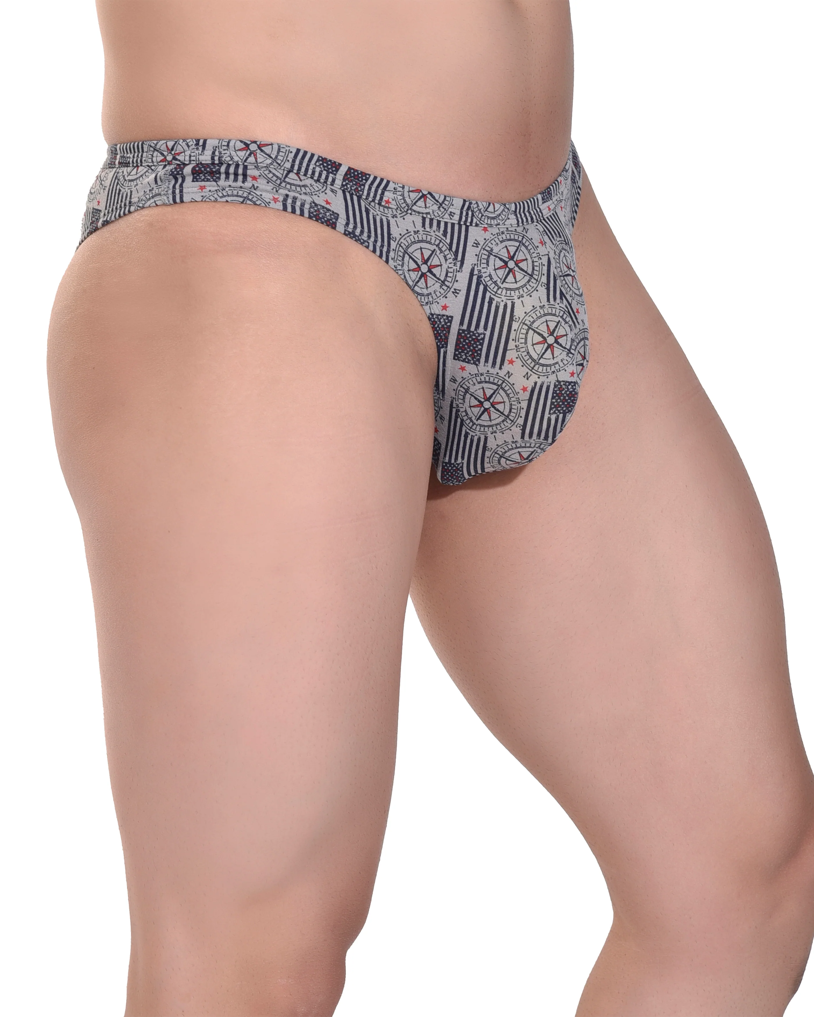 Men’s Gray Printed Cheekini Brief – Minimal Design, Soft Support & Everyday Comfort - Image 3