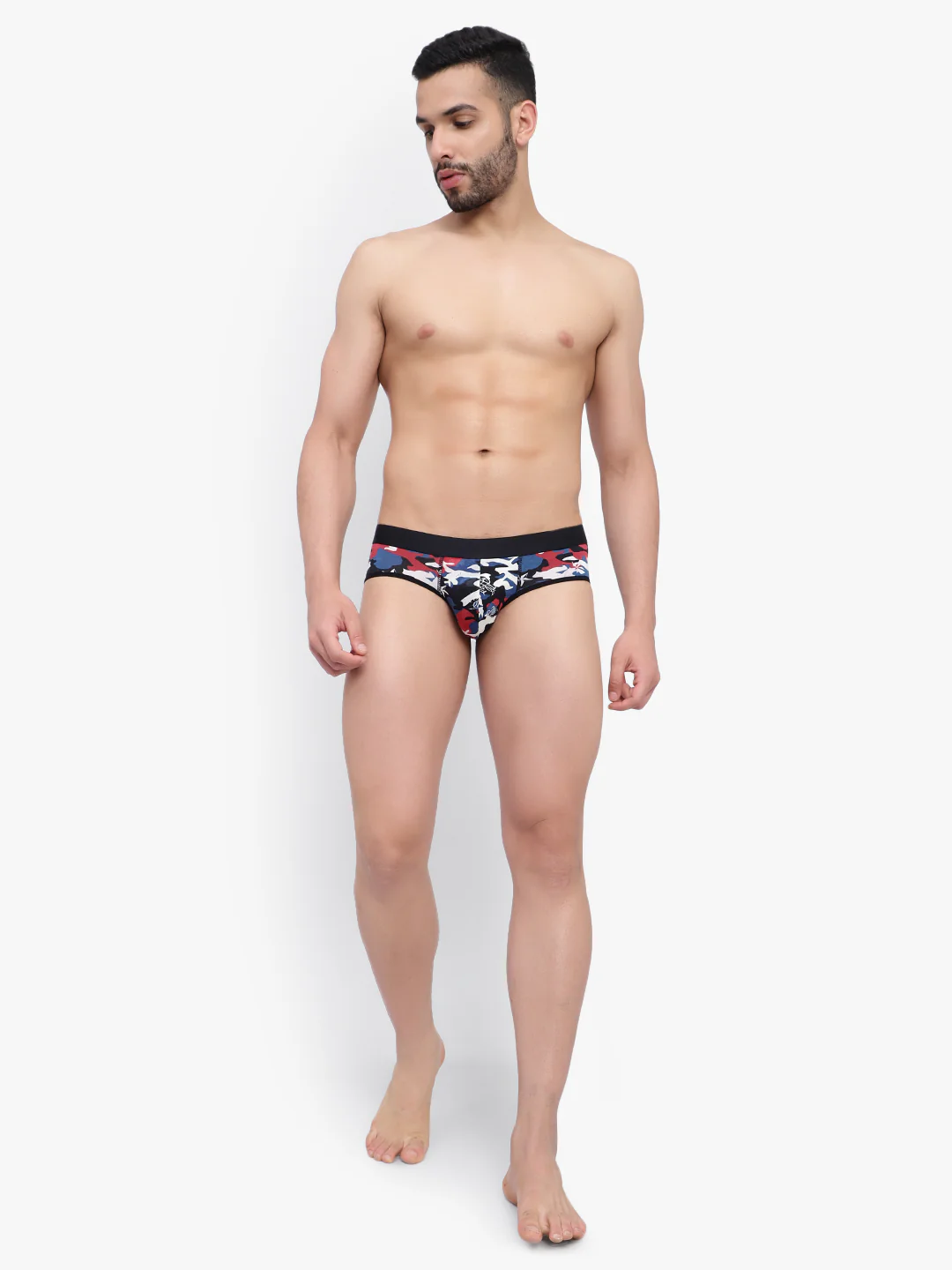 Men's Blue Black camouflage Men Briefs - No Ride Up - Image 2