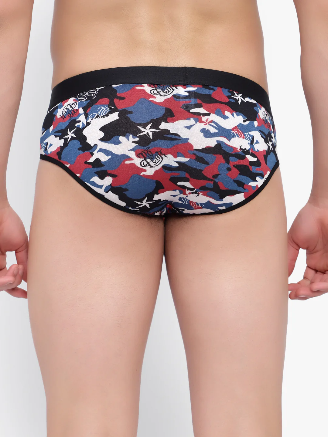 Men's Blue Black camouflage Men Briefs - No Ride Up - Image 3