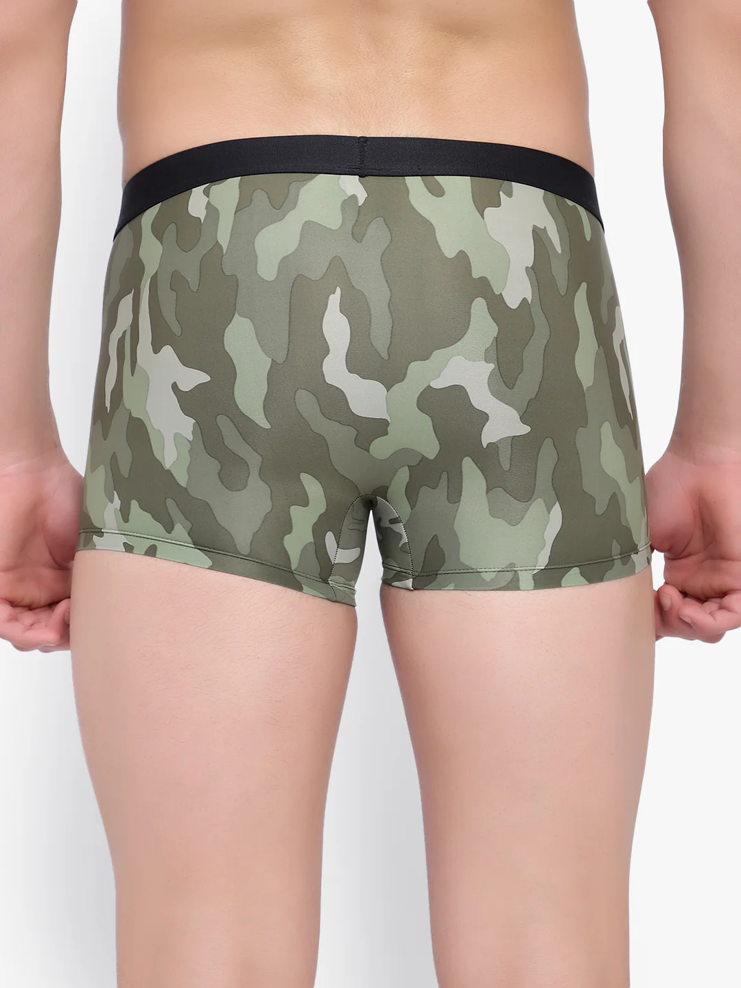 Men's Green camouflage Modal Trunks Men Underwear - No Ride Up - Image 4