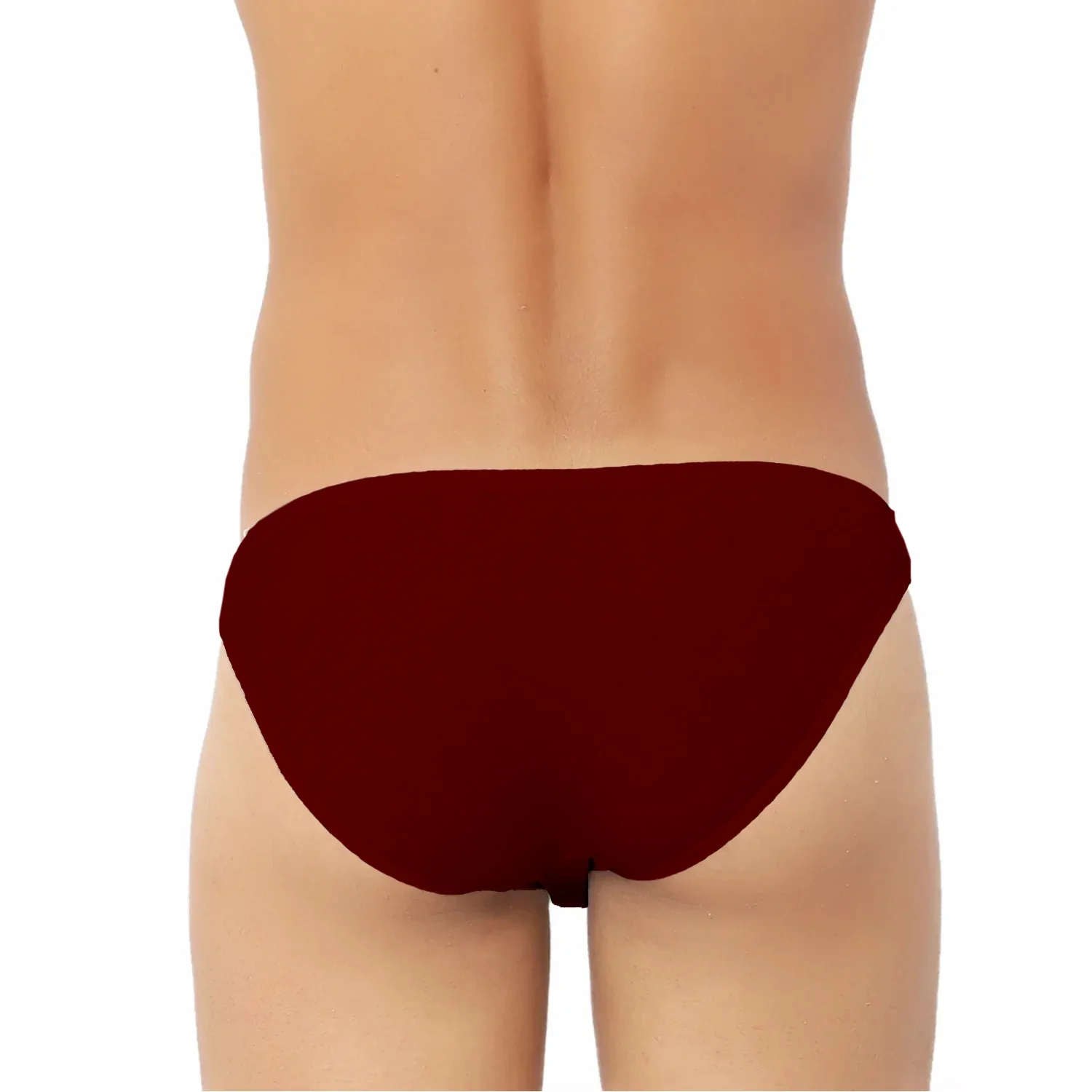 Moyo Fashion Micro Modal Antibacterial Low waist Bikini Briefs for men maroon - Image 4