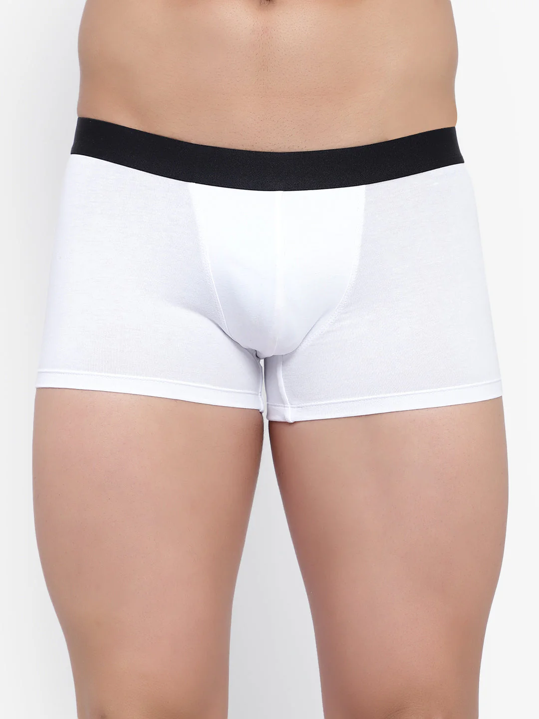 Cloud Soft Bamboo Modal White Men's Trunk With Canny Pouch