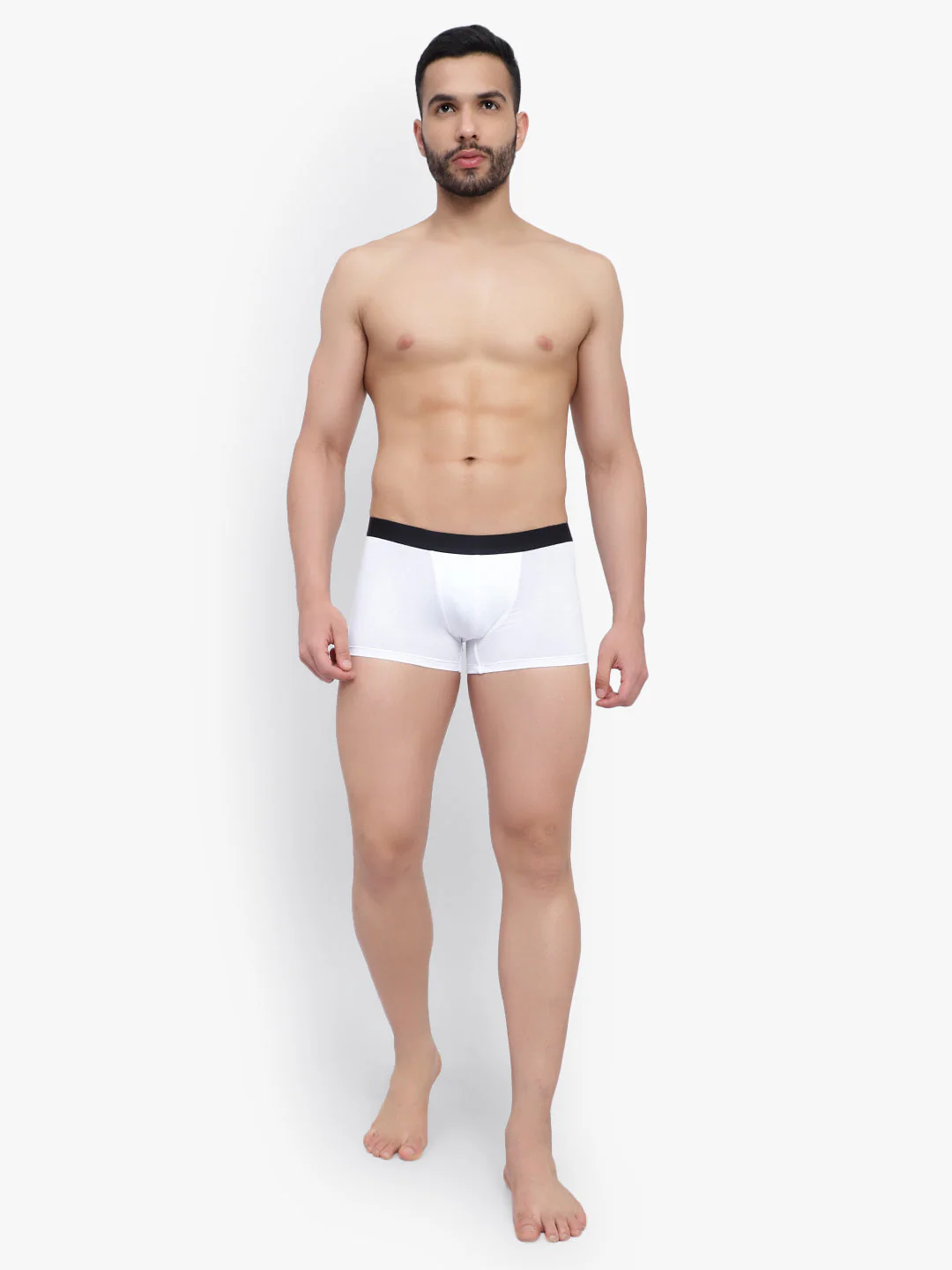 Cloud Soft Bamboo Modal White Men's Trunk With Canny Pouch - Image 2