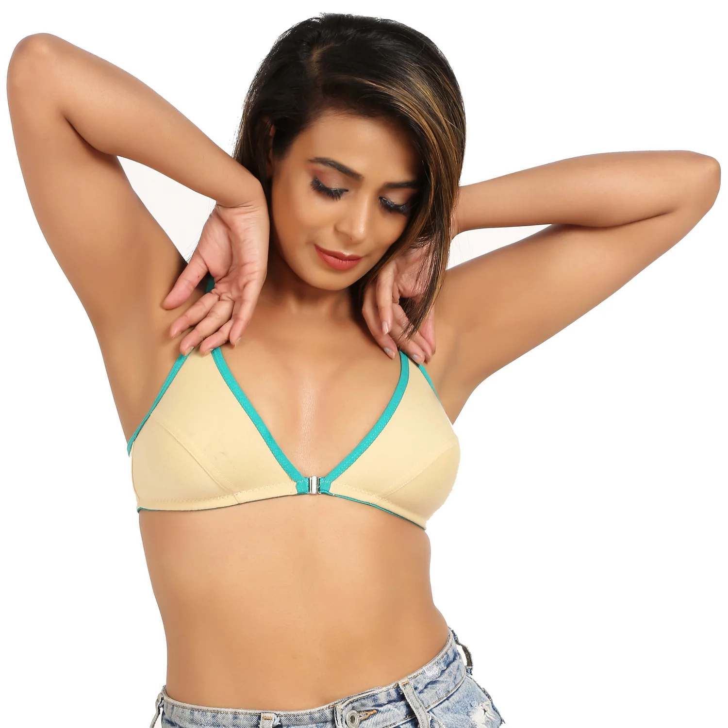 Nude Front Open Non Padded Bra For Women - Image 2