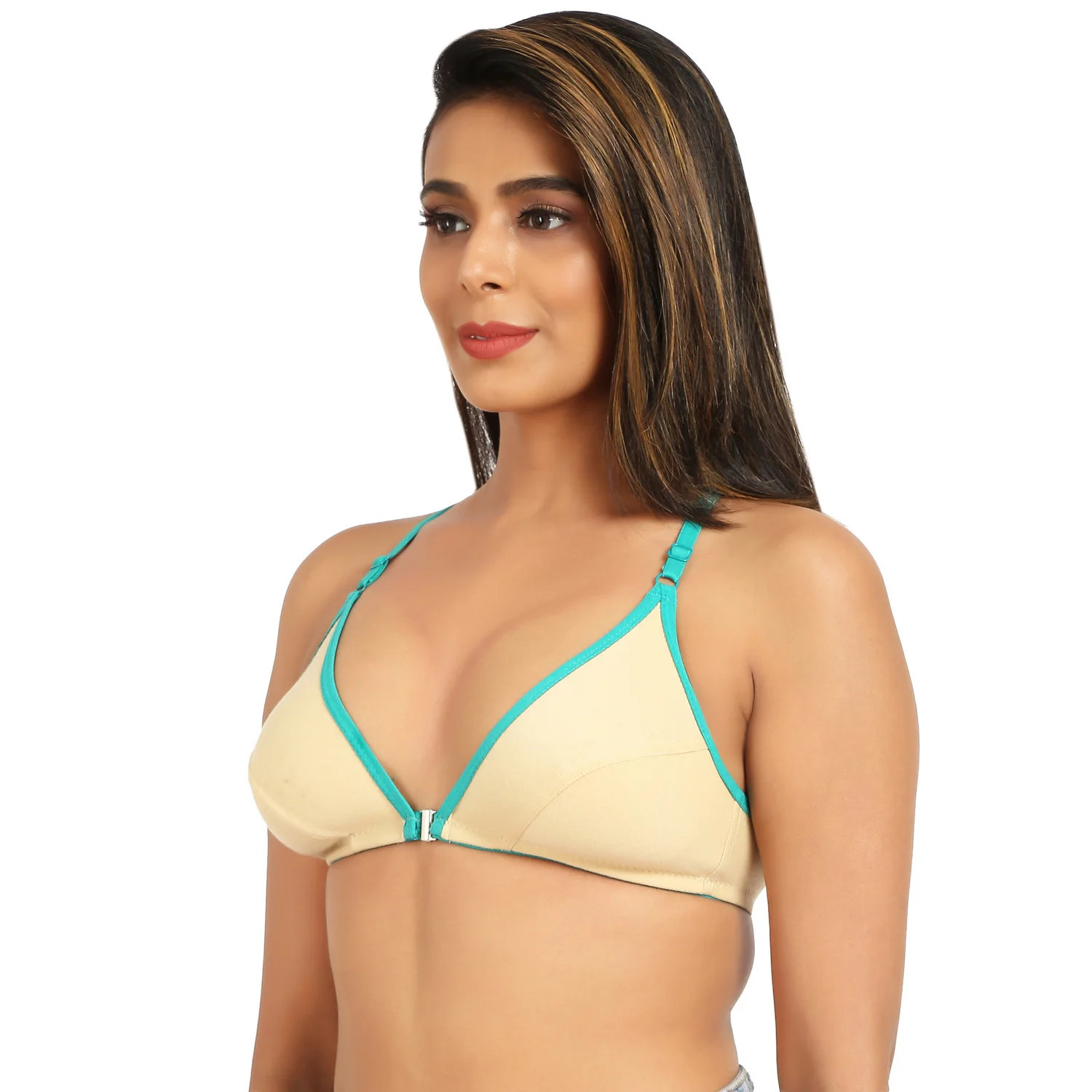 Nude Front Open Non Padded Bra For Women - Image 7