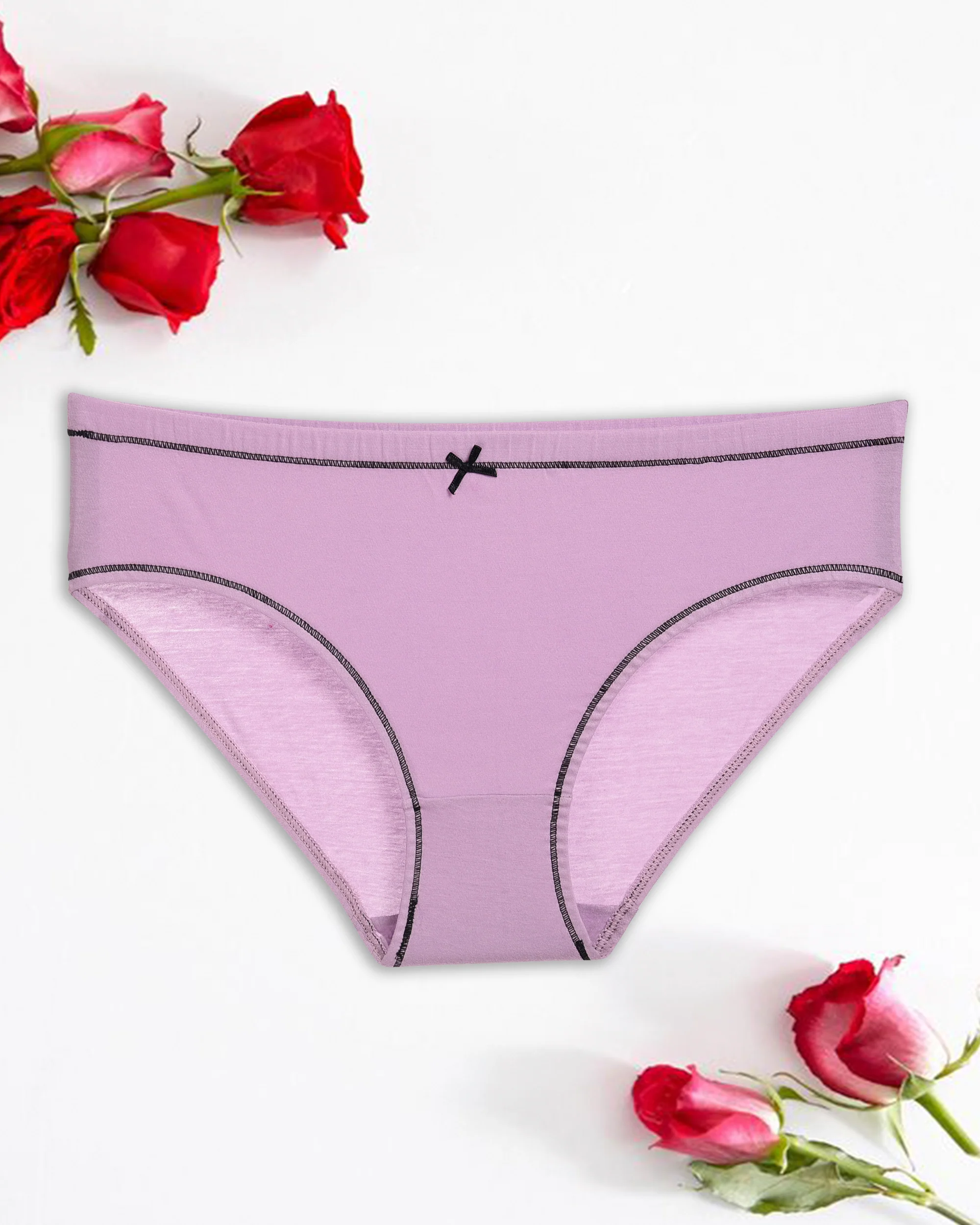 Bruchi Club Purple Solid Women Panty – No Ride Up Comfort
