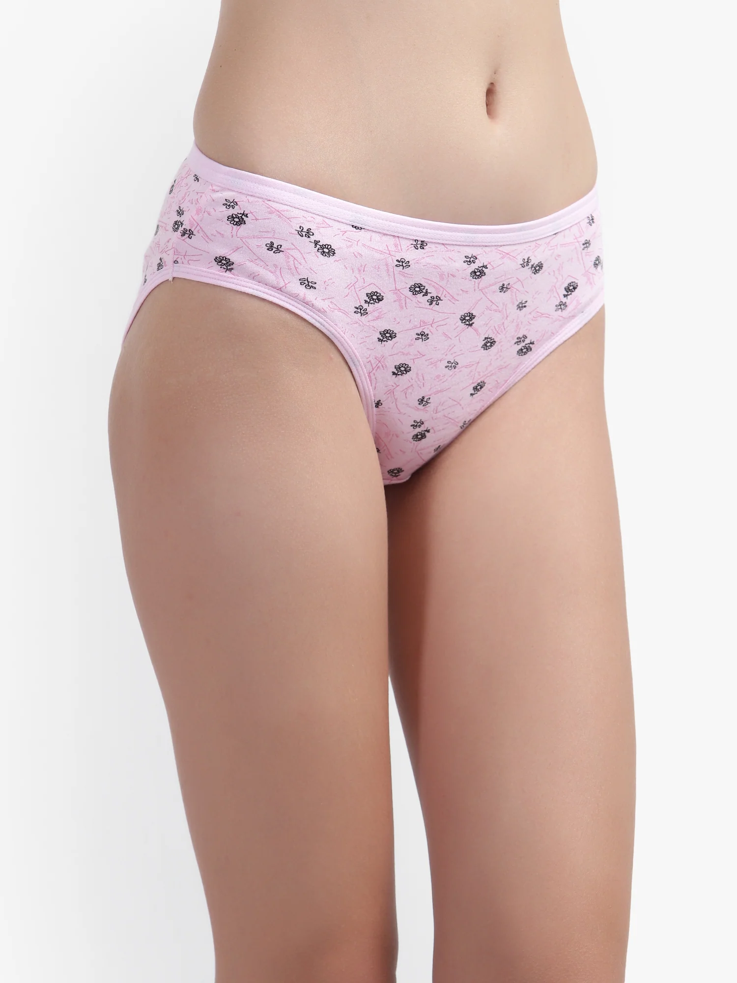 Pink Printed Cotton Panties for Women No ride up - Image 5