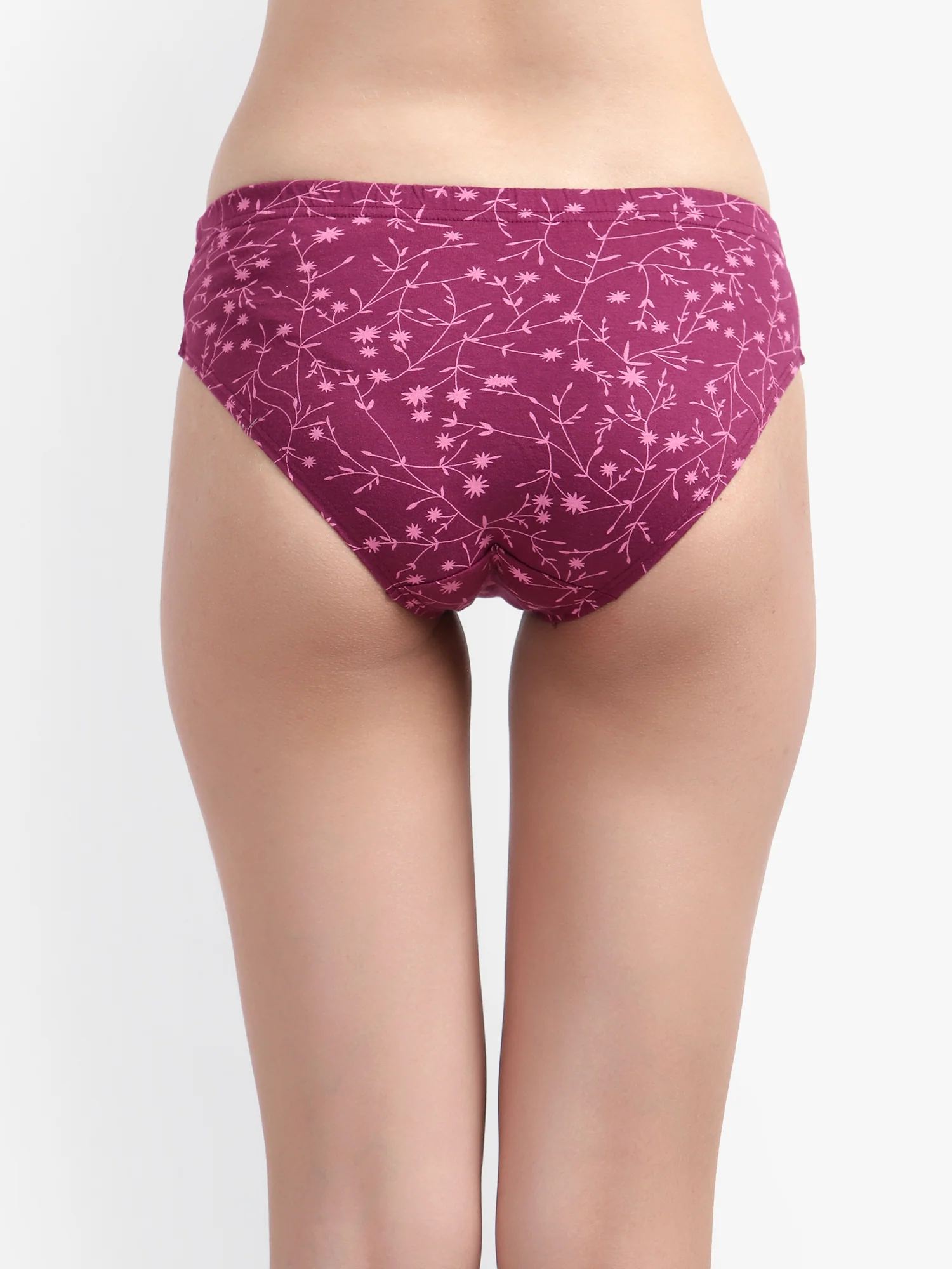 Printed Hipster Women Panty Wine No Ride Up Comfort - Image 2