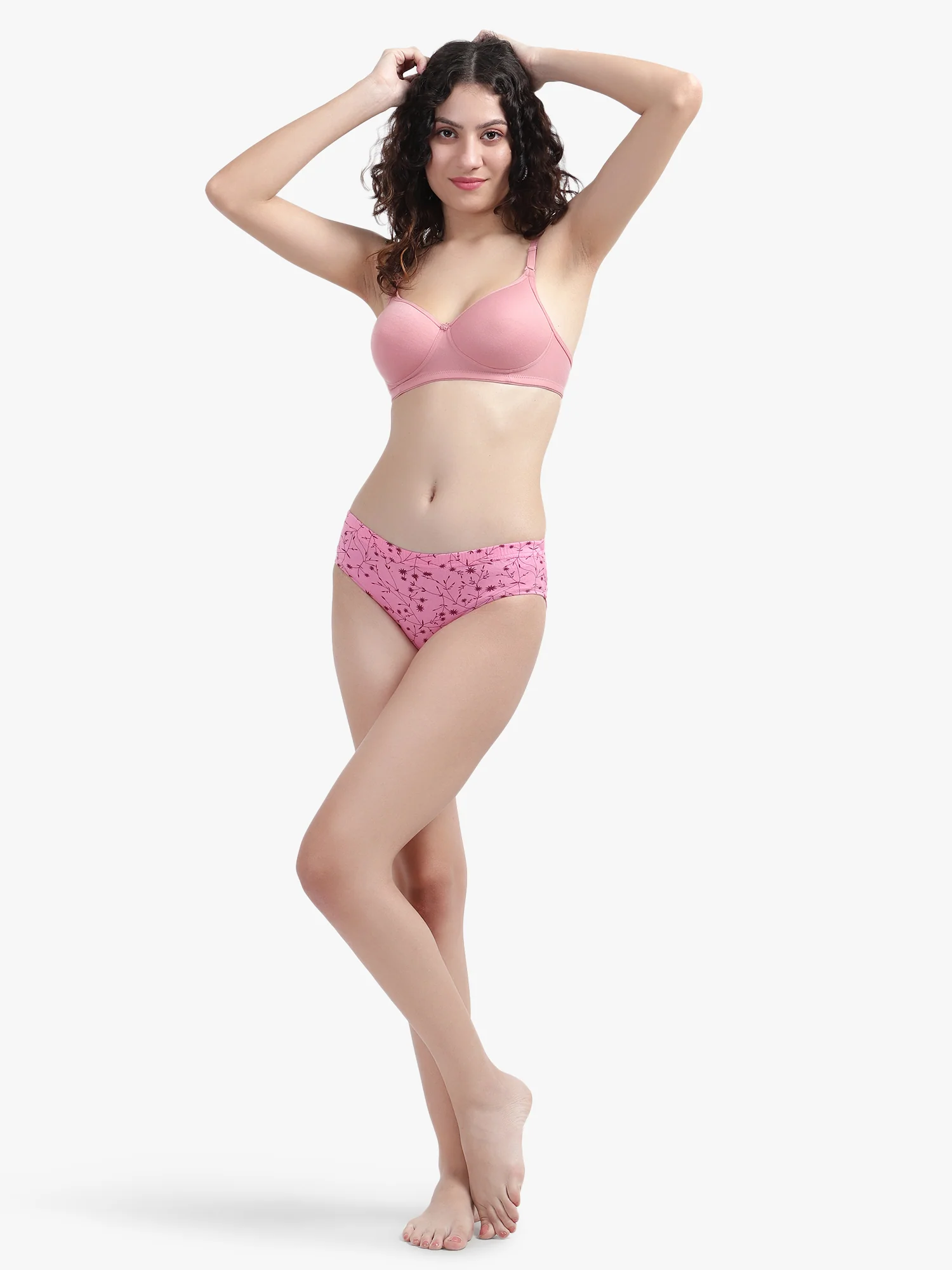 Printed Hipster Women Panty Pink No Ride Up Comfort - Image 5