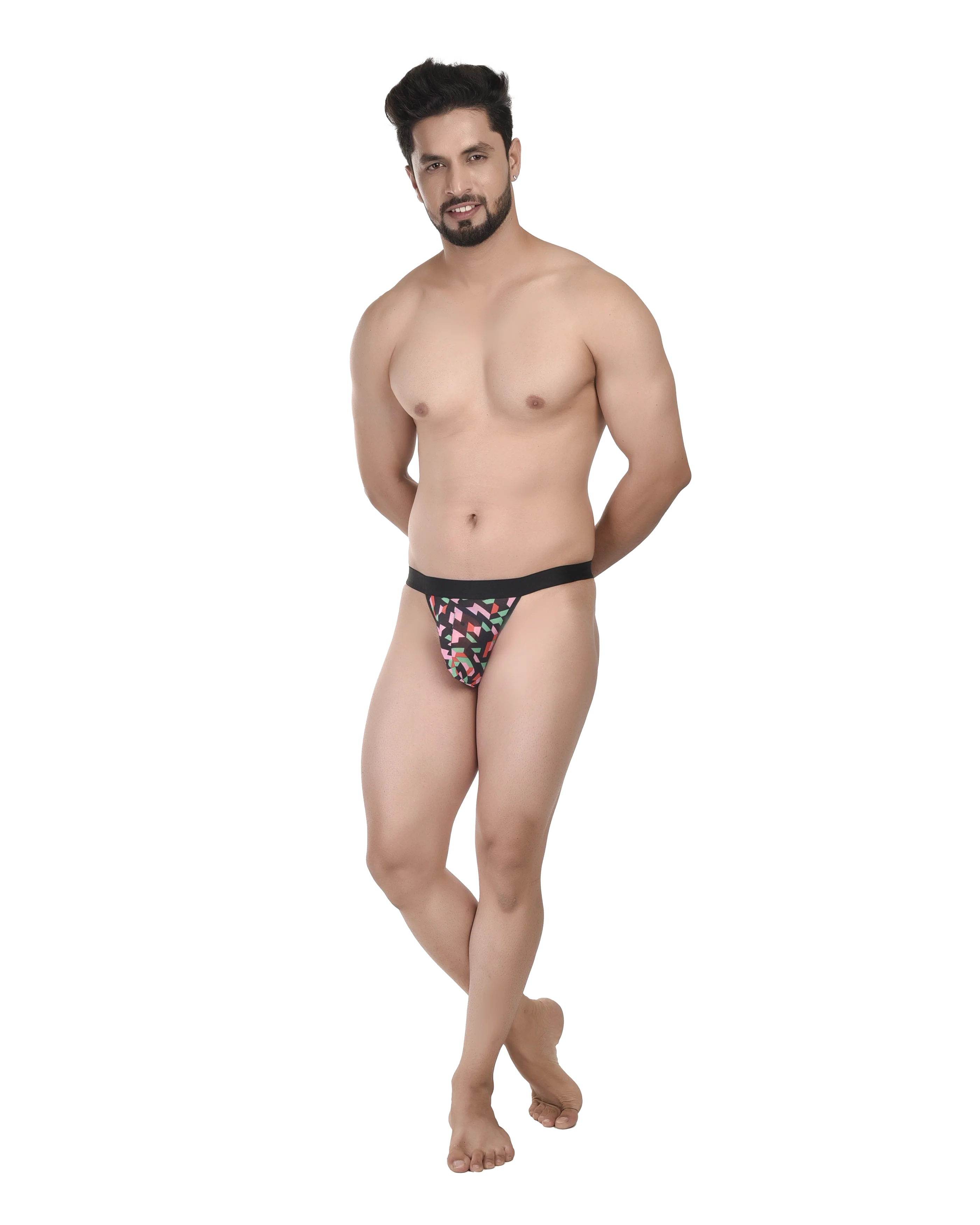 Printed Micro Modal Men Tanga Briefs No Ride Up - Image 4