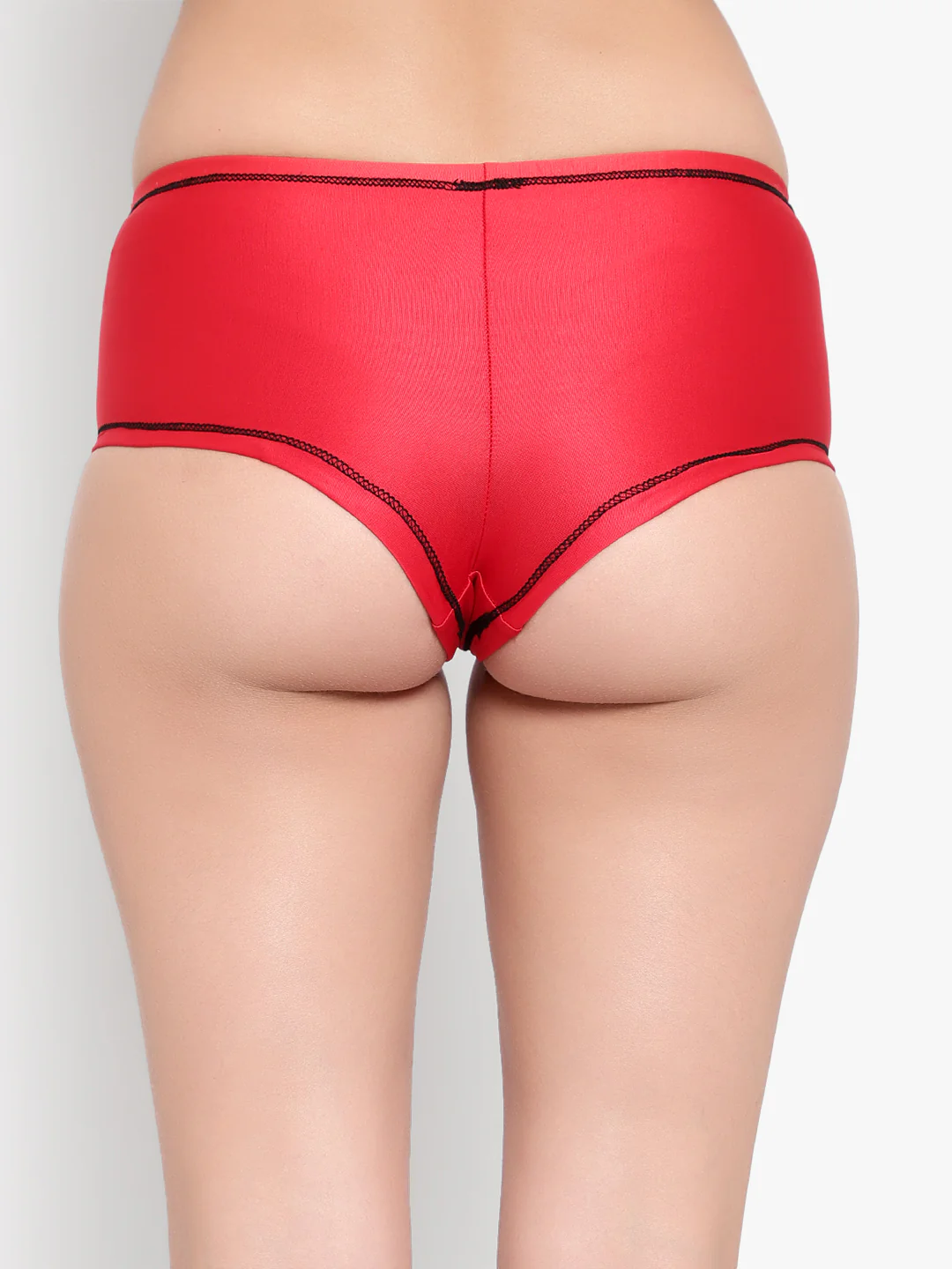 Red polyamide Boy Leg Briefs for women - Image 2