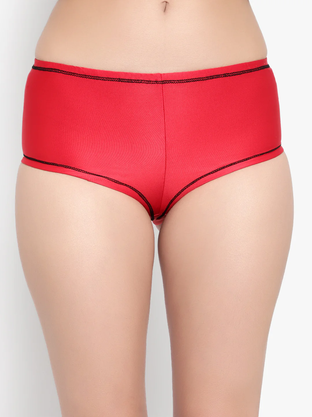 Red polyamide Boy Leg Briefs for women - Image 3
