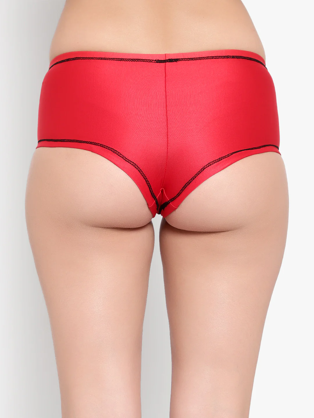 Red polyamide Boy Leg Briefs for women - Image 4