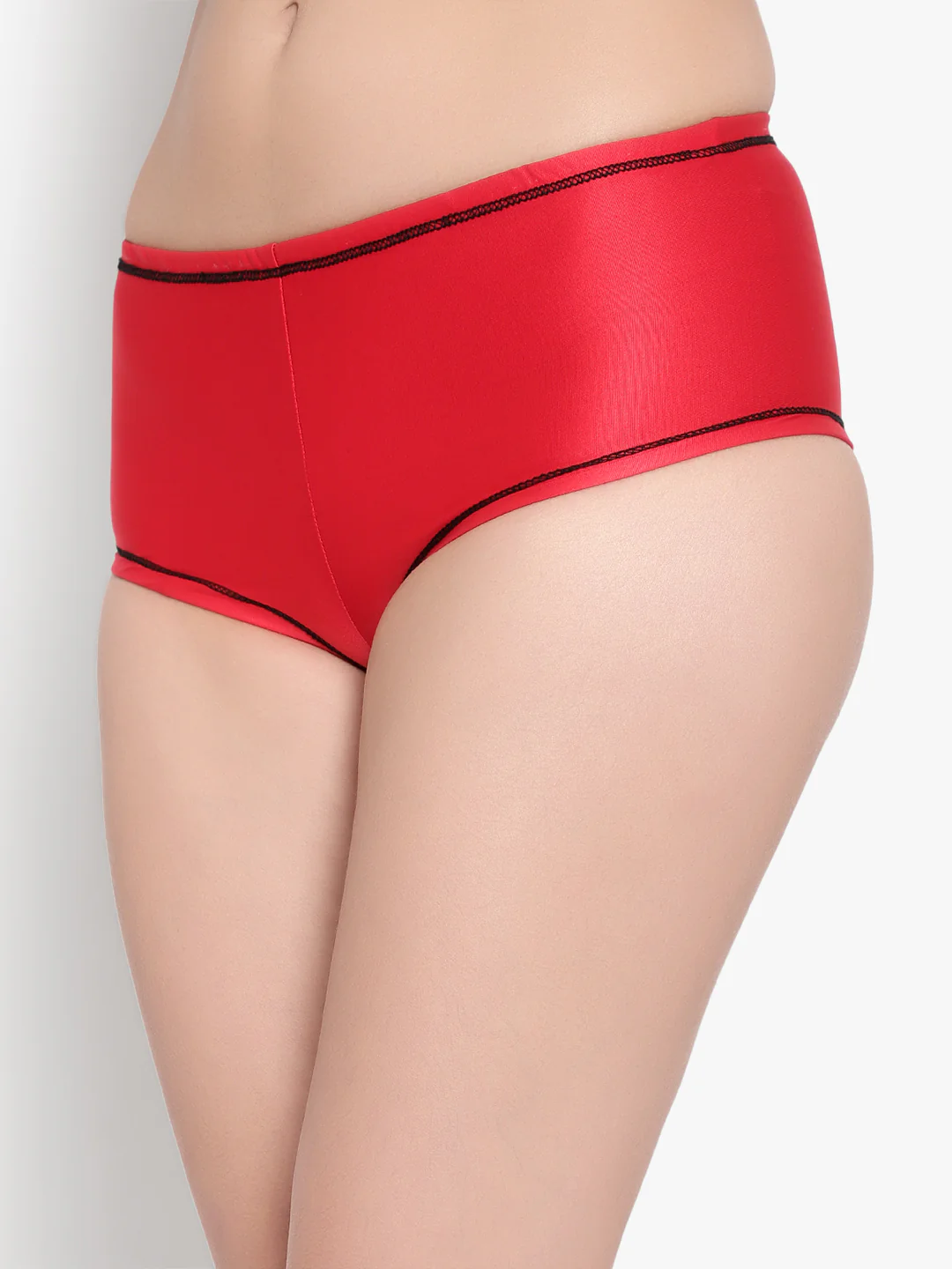 Red polyamide Boy Leg Briefs for women - Image 5