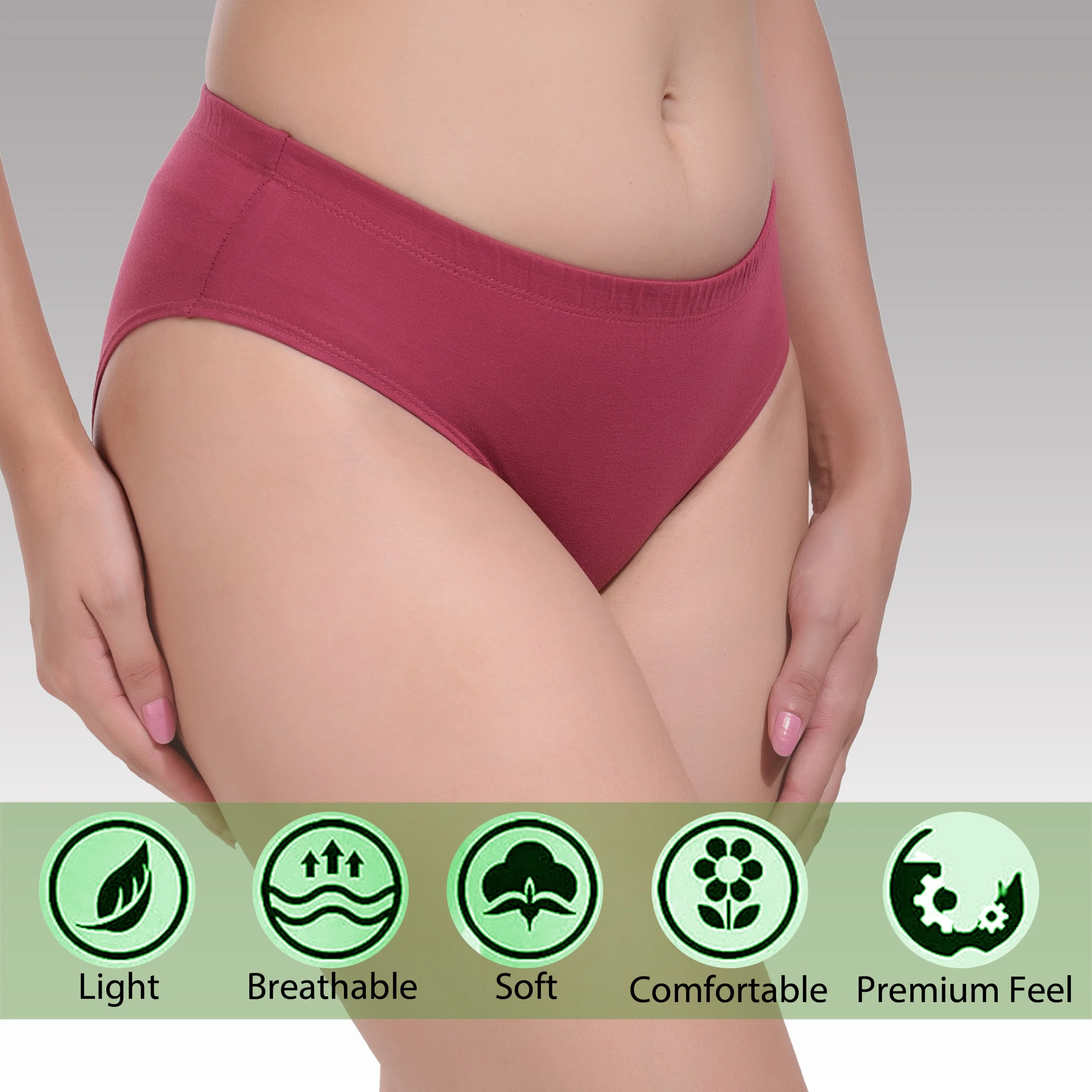 Solid Falsa Cotton Hipster Panty for women - Image 4