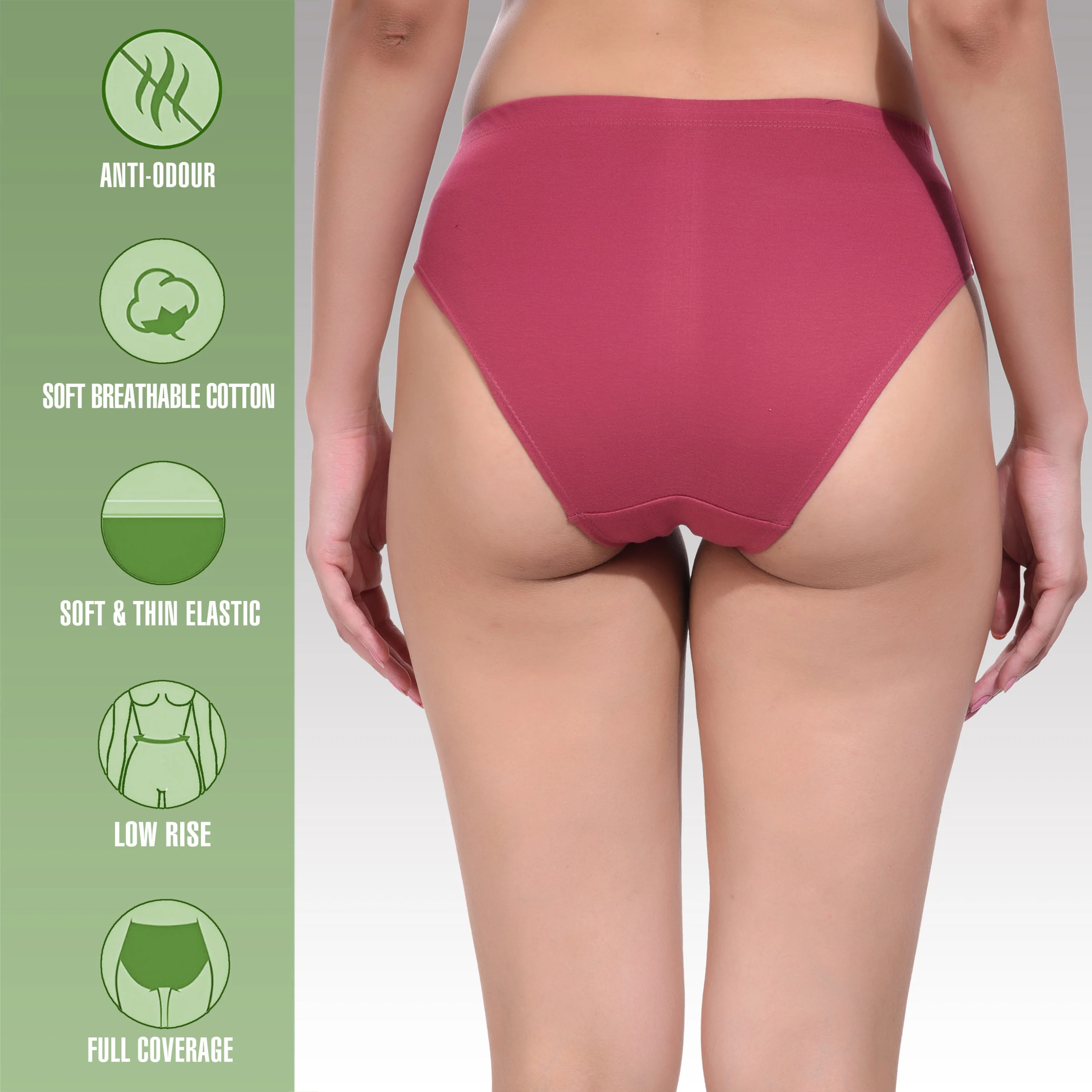 Solid Falsa Cotton Hipster Panty for women - Image 5