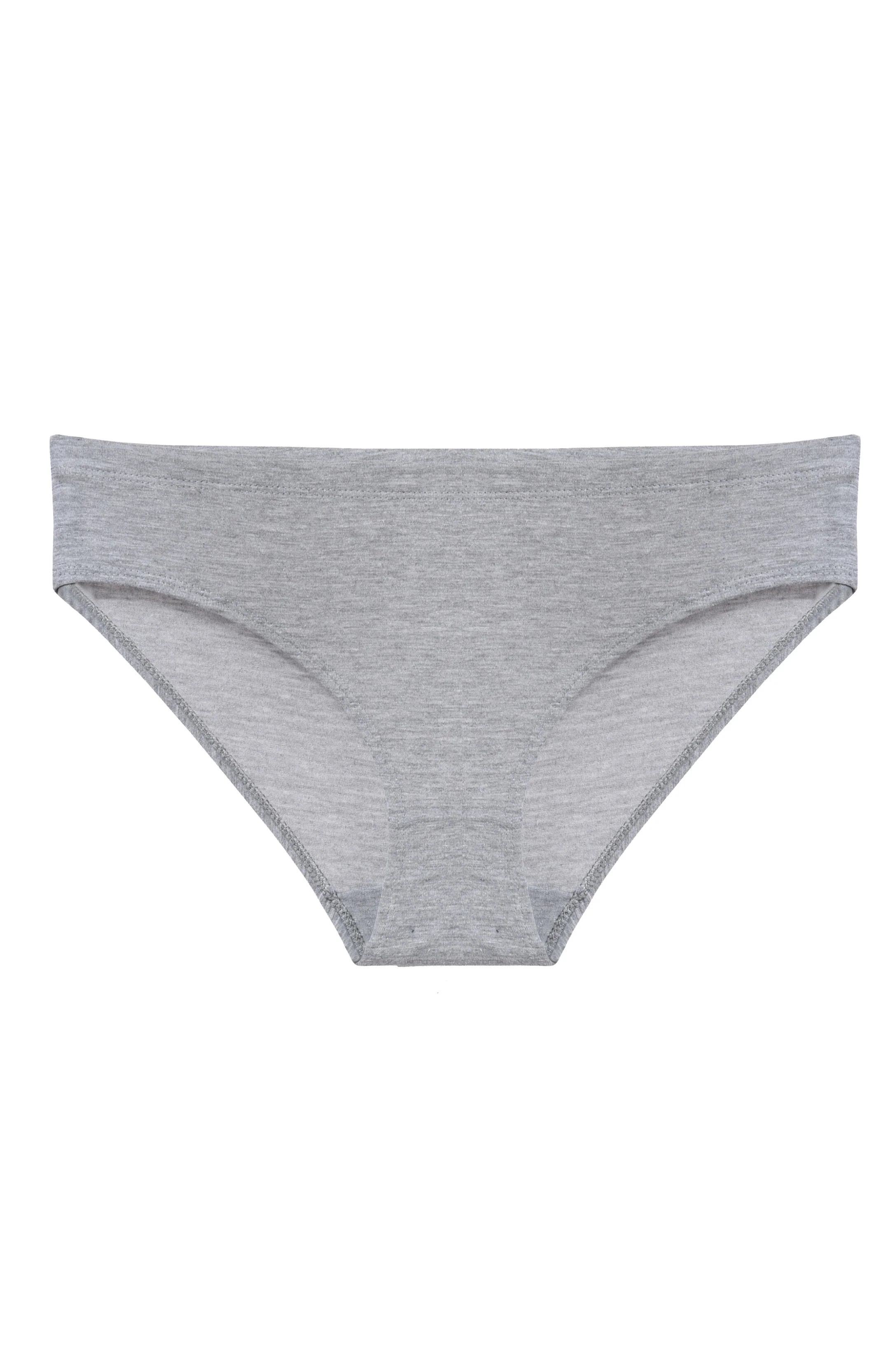 Solid Grey Cotton Hipster Panty for women - Image 5
