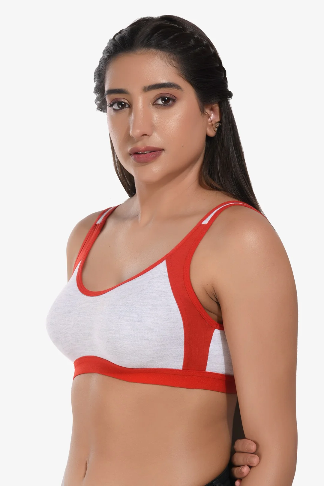 Zumba Sports Bra in Grey Red - Image 2
