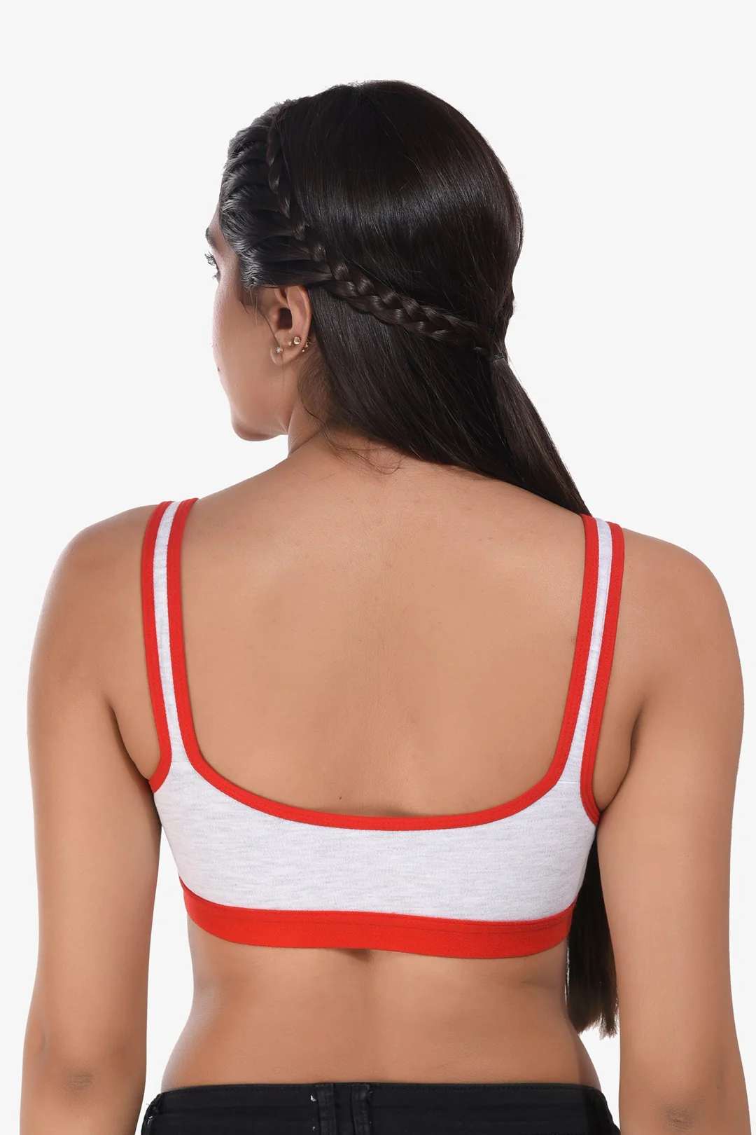 Zumba Sports Bra in Grey Red - Image 4
