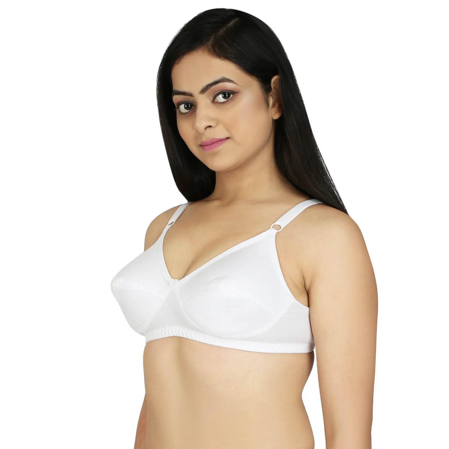 White Cotton Bra For women - Image 5