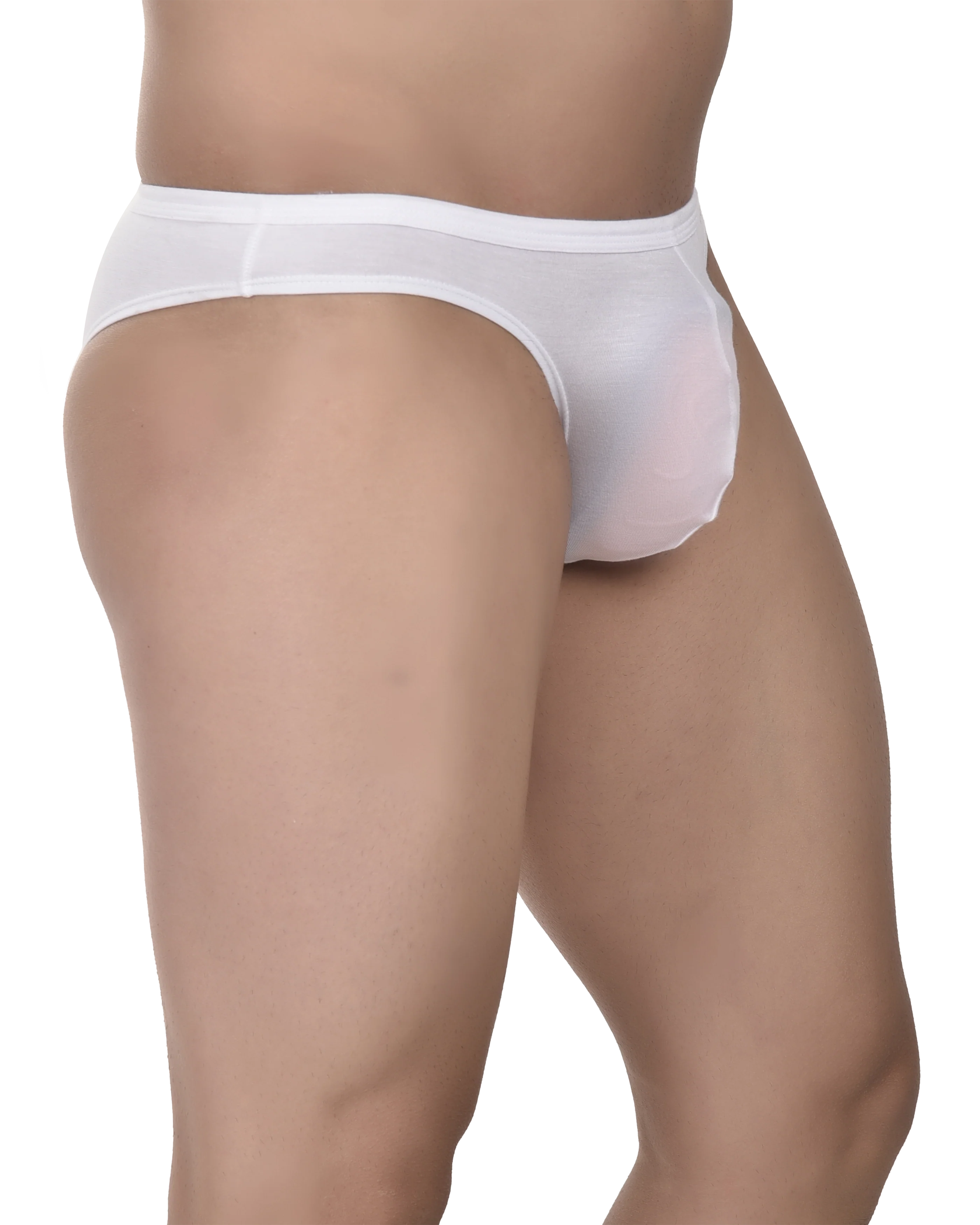 Men’s White Cheekini Brief – Minimal Design, Soft Support & Everyday Comfort - Image 3