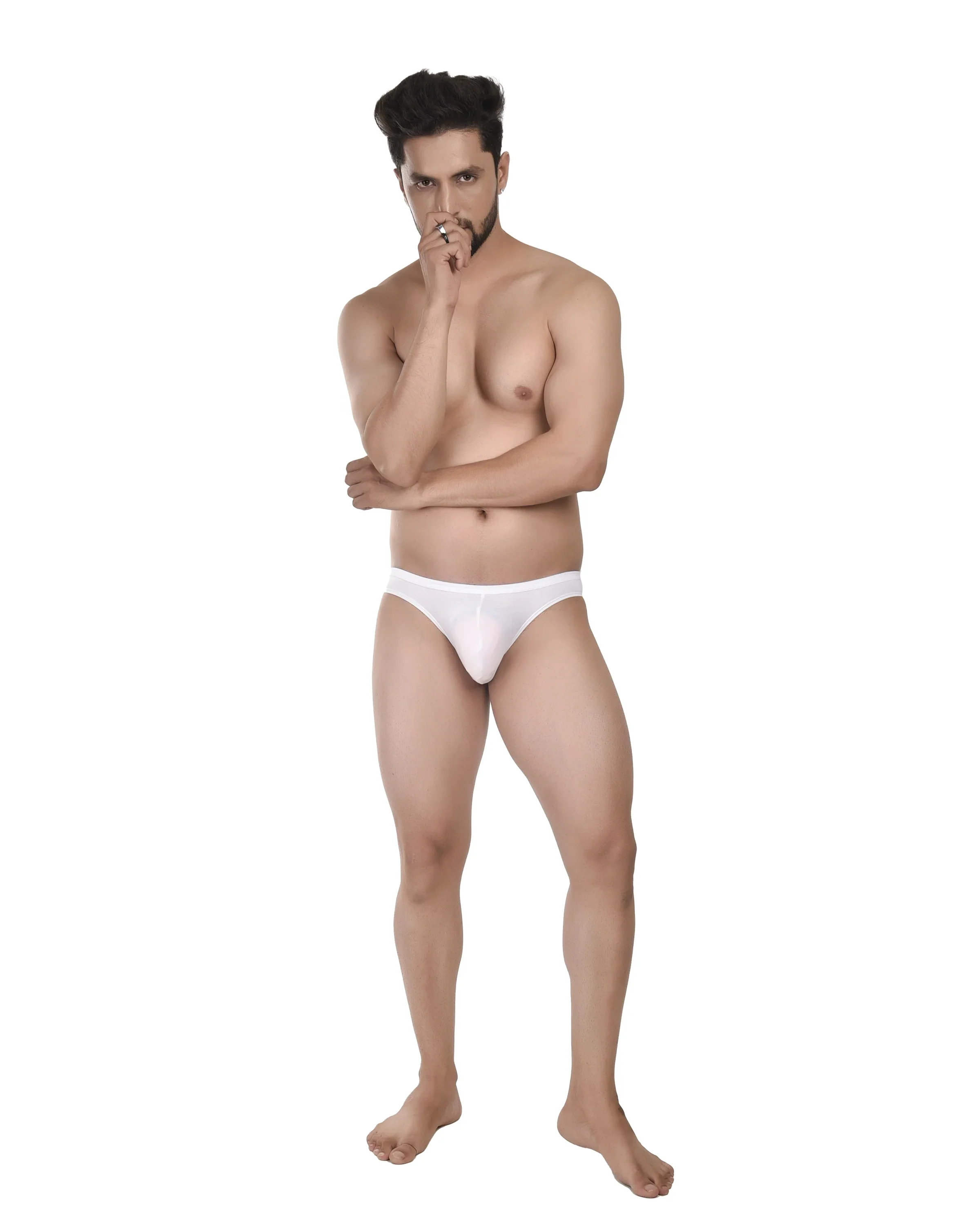 Men’s White Cheekini Brief – Minimal Design, Soft Support & Everyday Comfort - Image 5