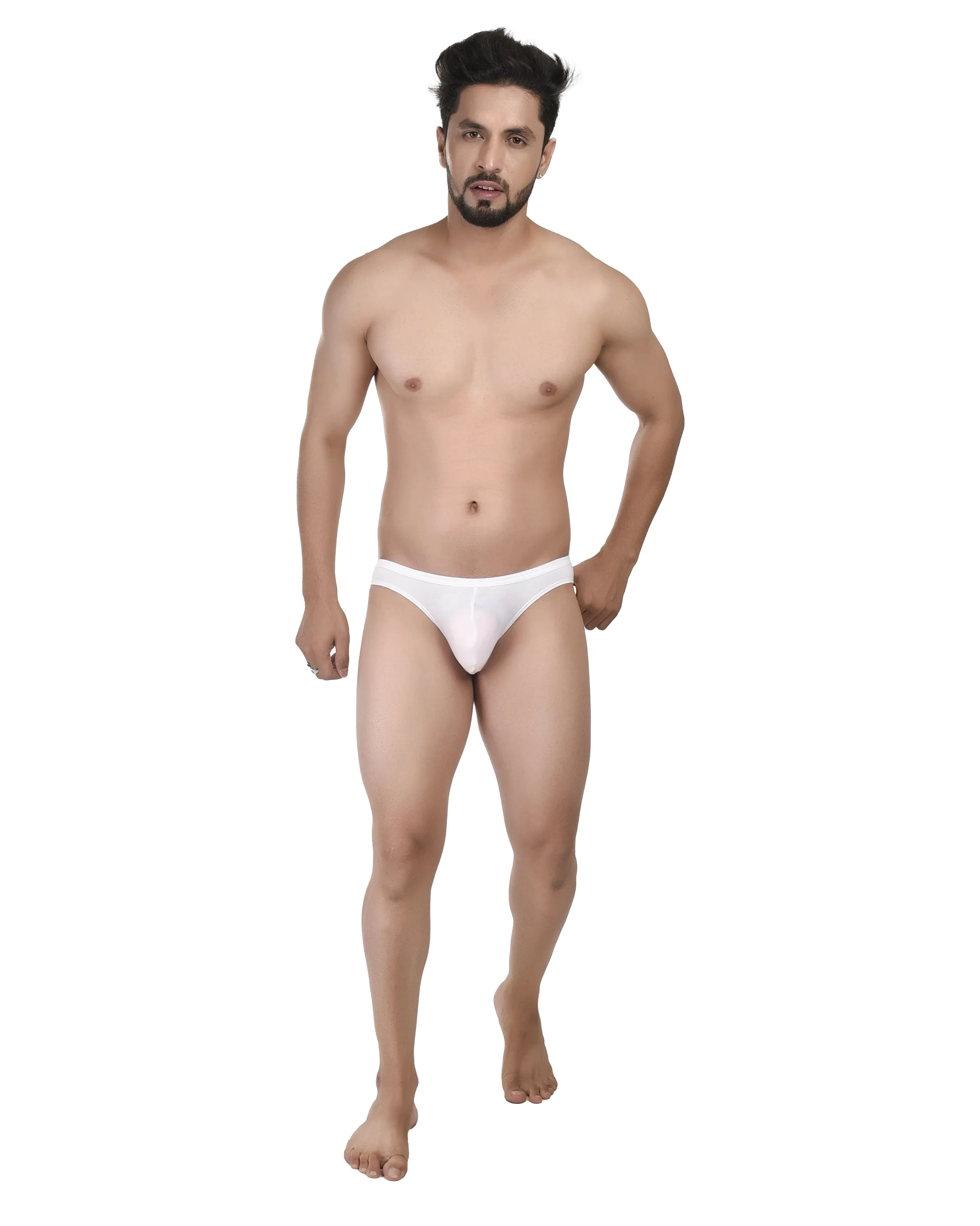 Men’s White Cheekini Brief – Minimal Design, Soft Support & Everyday Comfort - Image 6