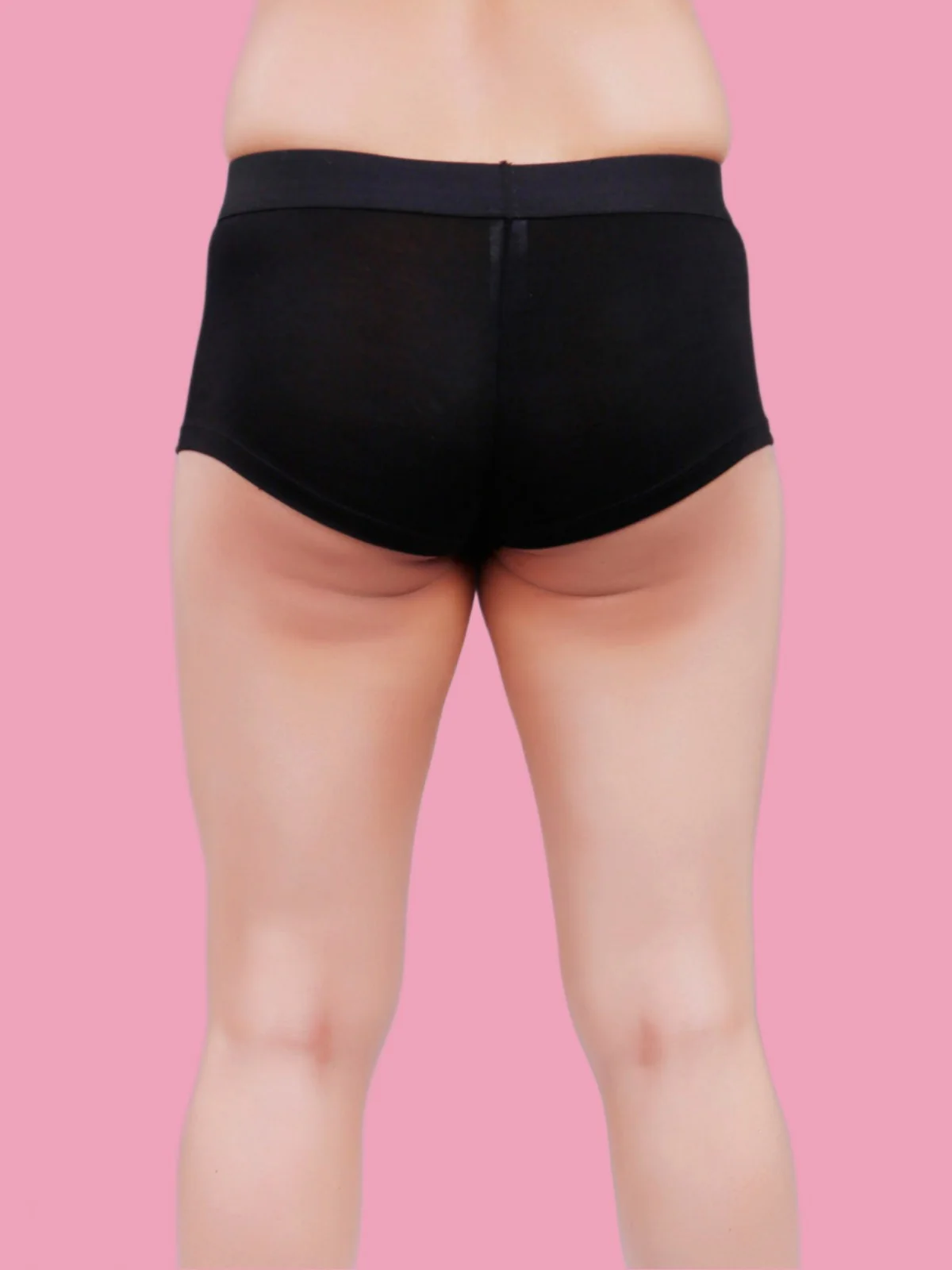 Women Black Bamboo Modal Boy Leg Panty - No Ride Up - Image 3